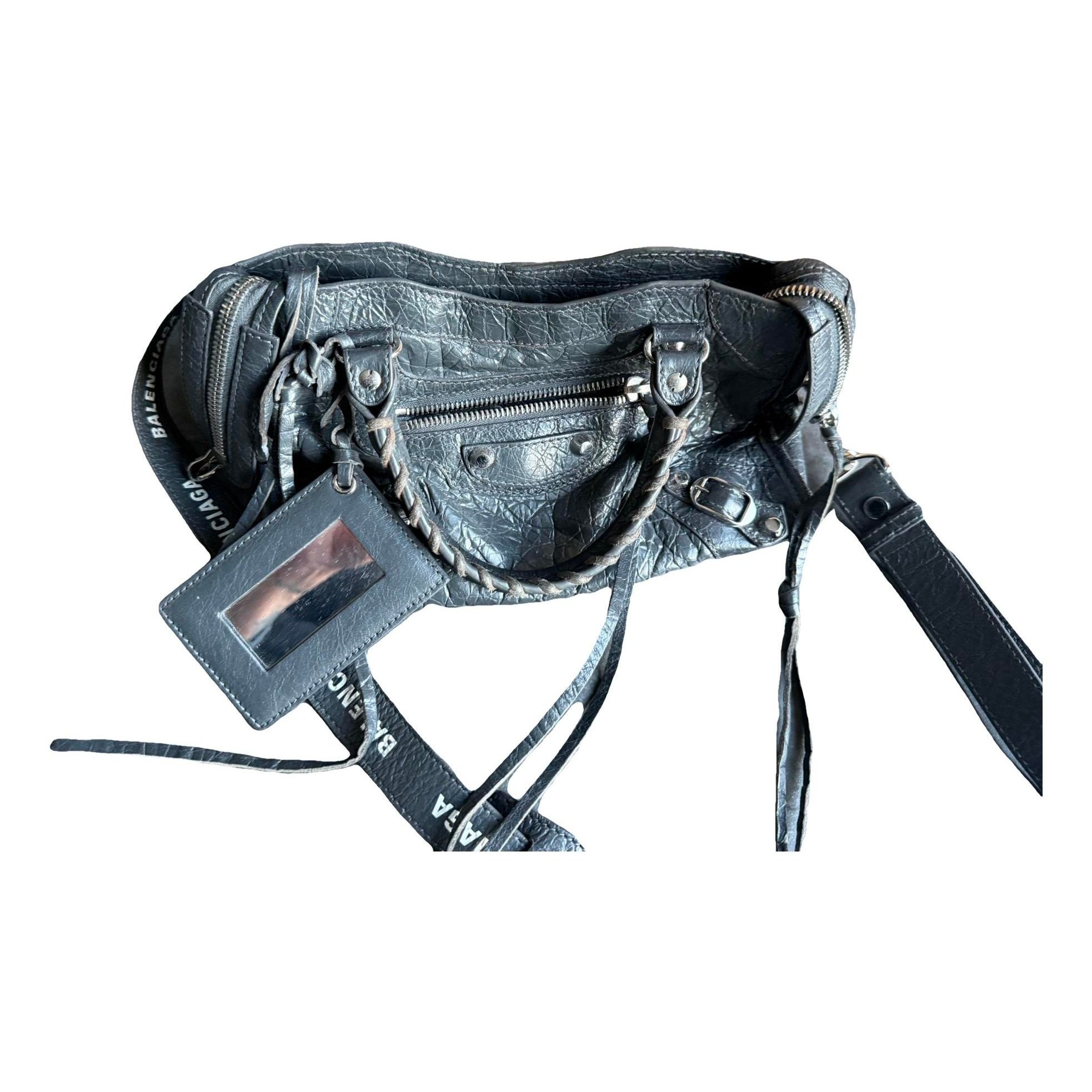 City leather handbag