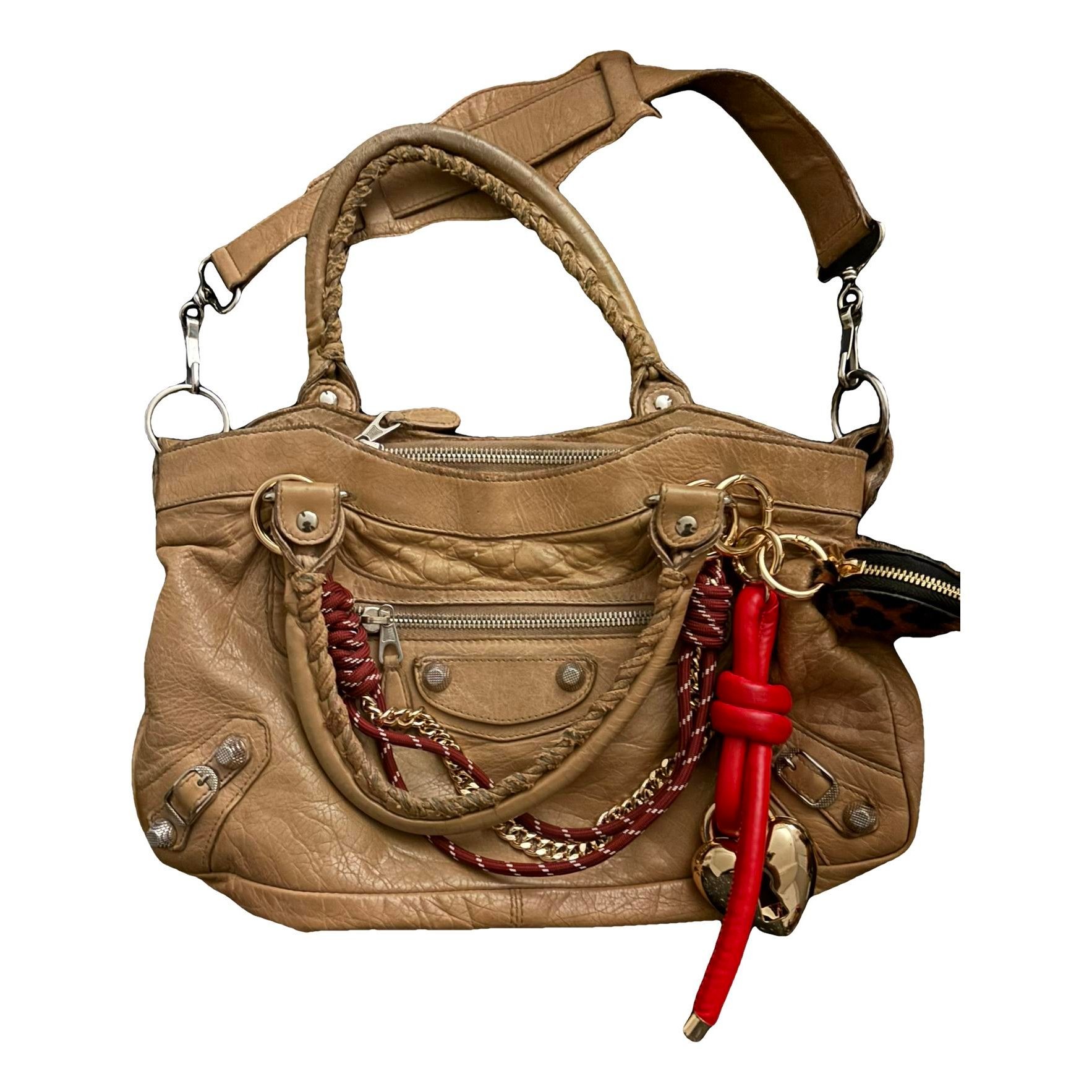 City leather handbag