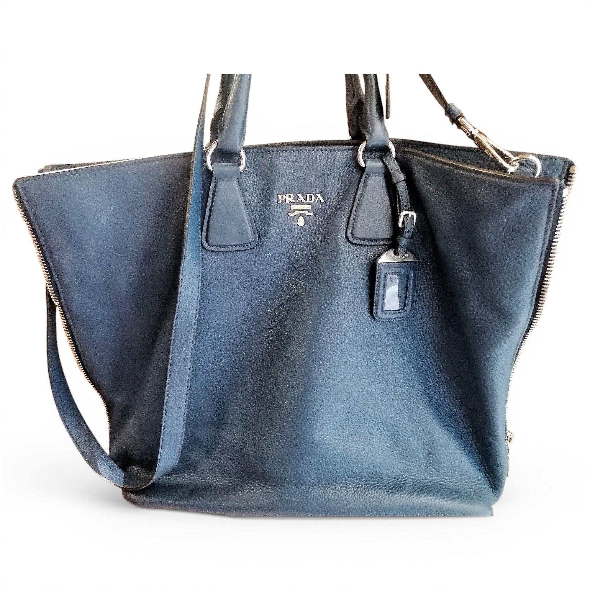 Buckle leather crossbody bag