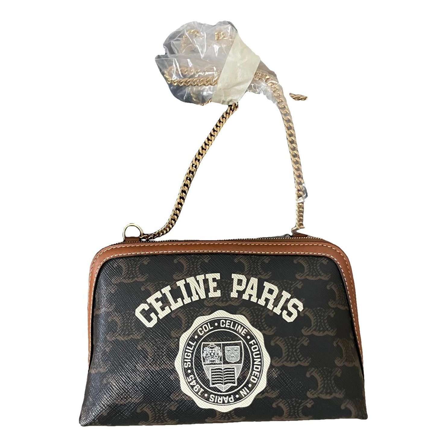 Leather clutch bag