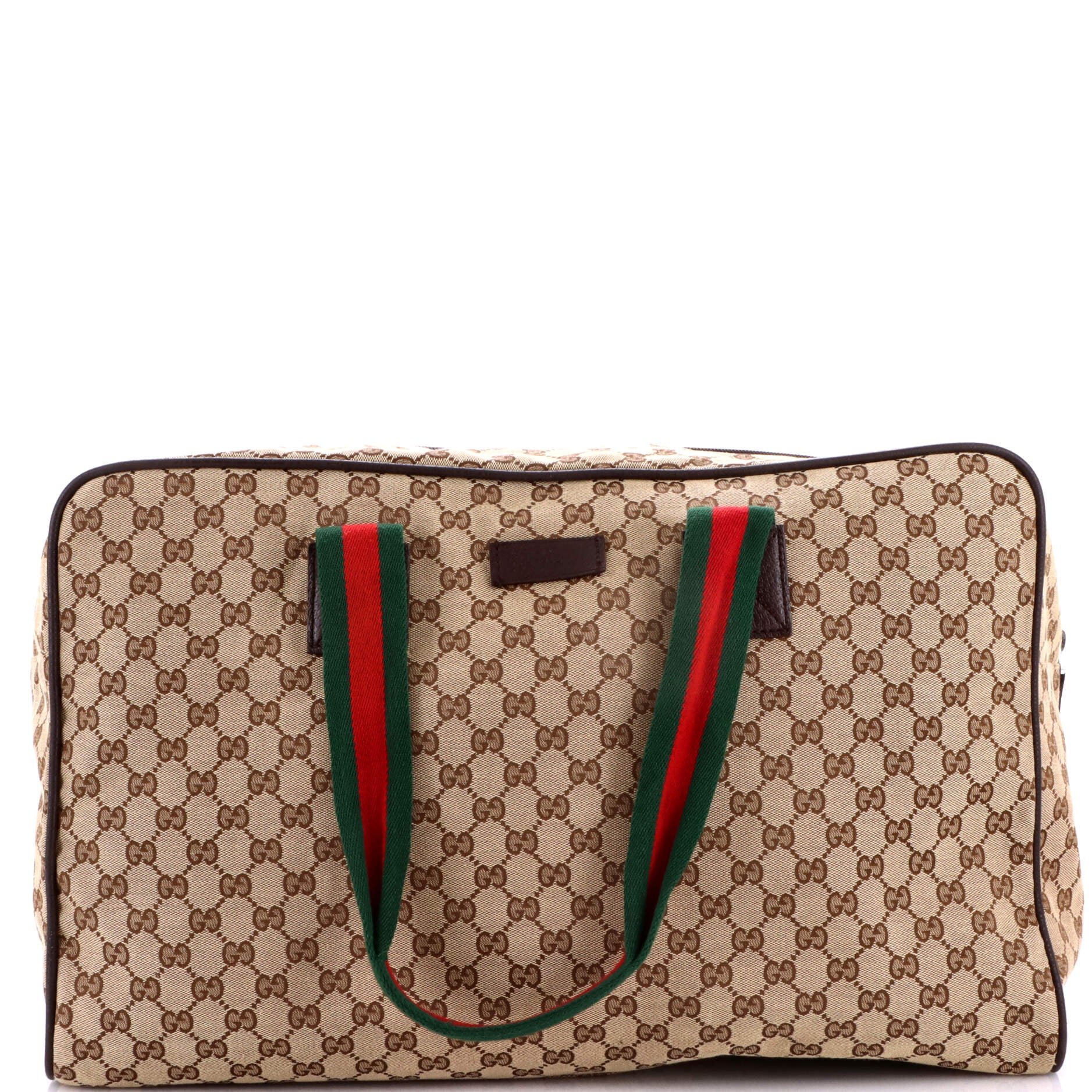 Web Carry On Duffle Bag GG Canvas Large