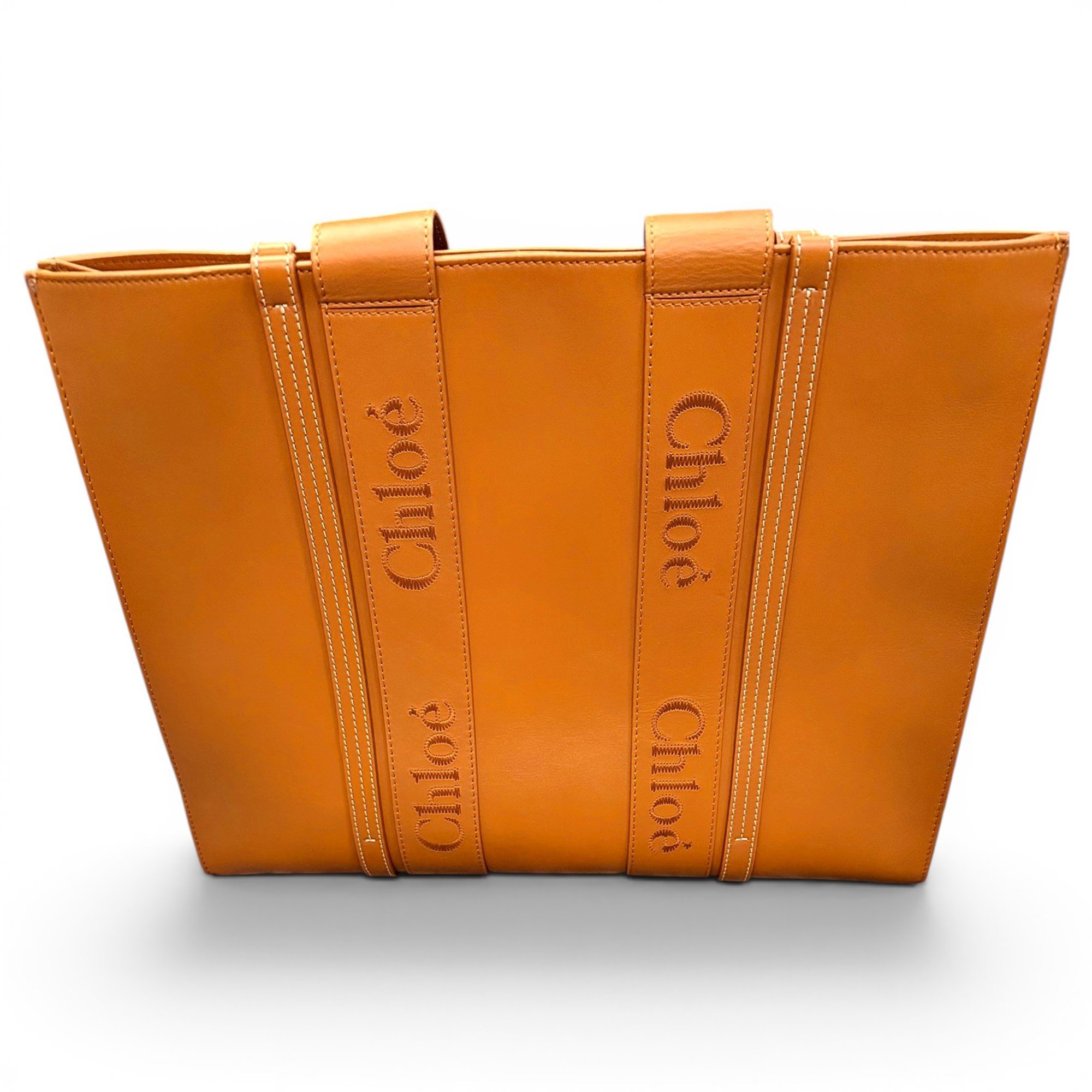 Chloe Woody leather tote