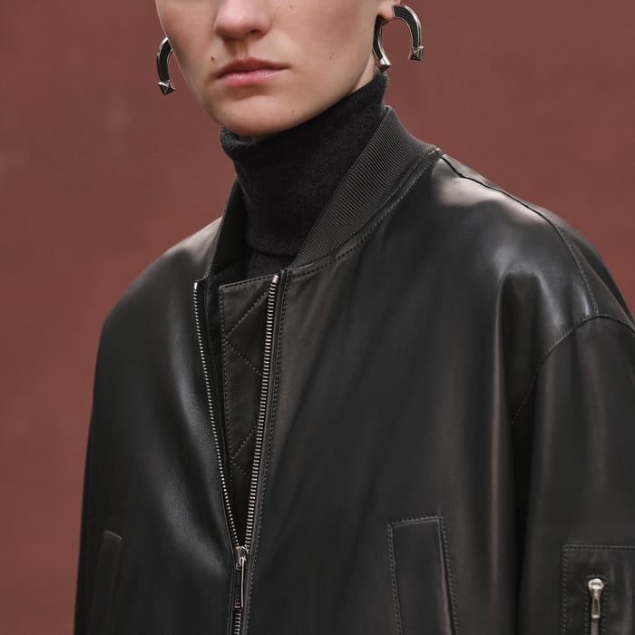 Gris Ardoise Bombers Coat