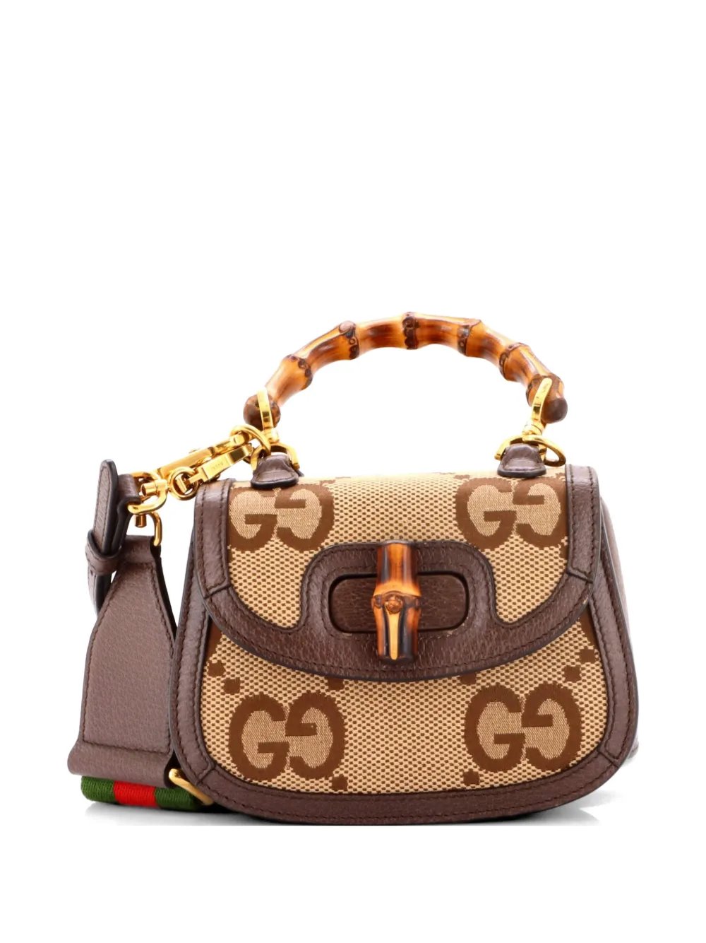 Bamboo 1947 Top Handle Bag Jumbo GG Canvas Mini crossbody bag