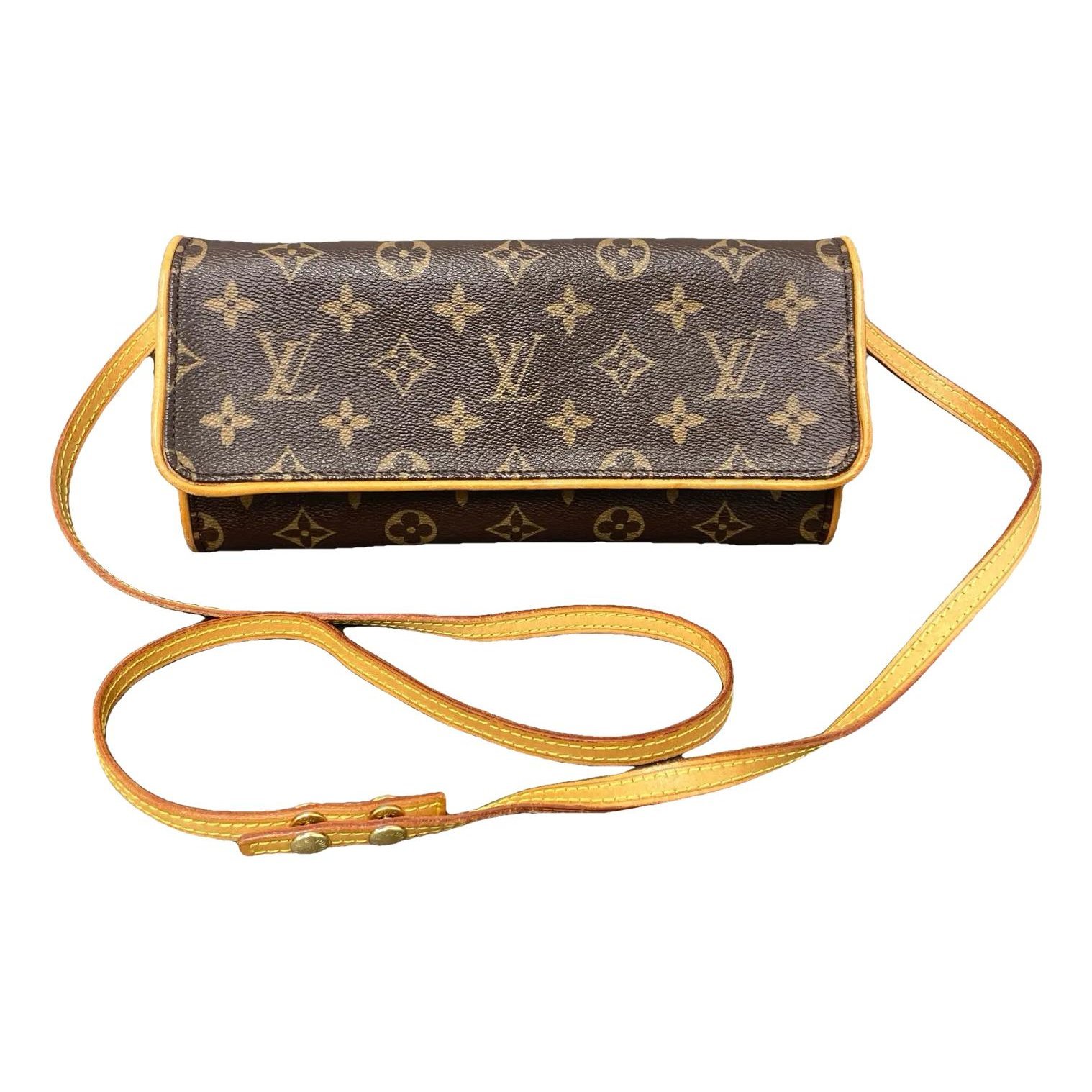 Twin vinyl crossbody bag