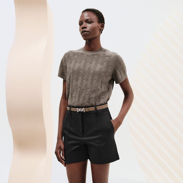 "H" Short-sleeve Sweater