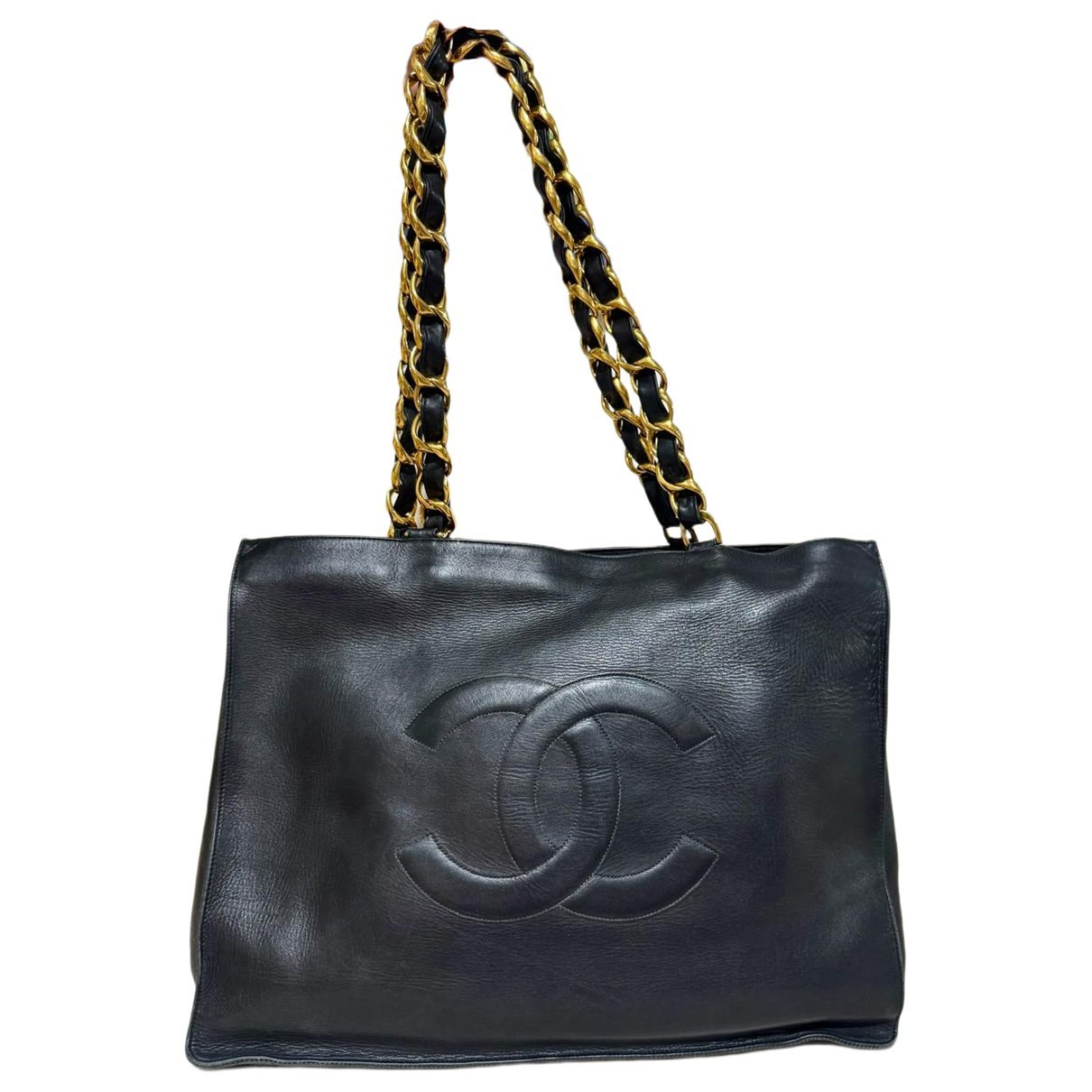 Vintage CC Chain leather tote