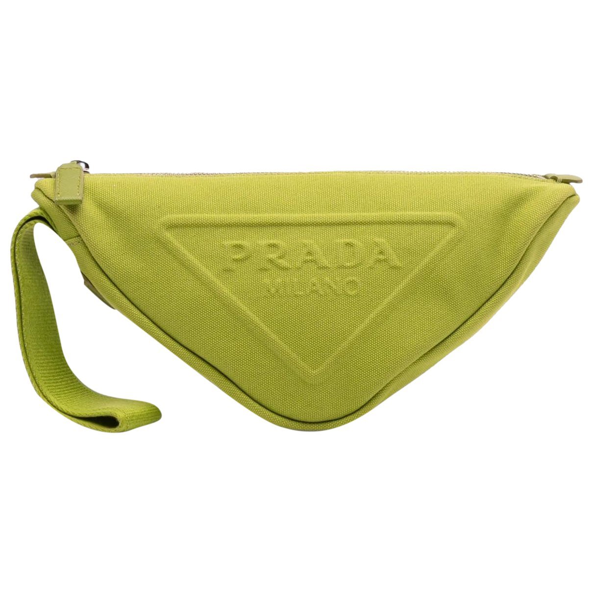 Triangle cloth clutch bag