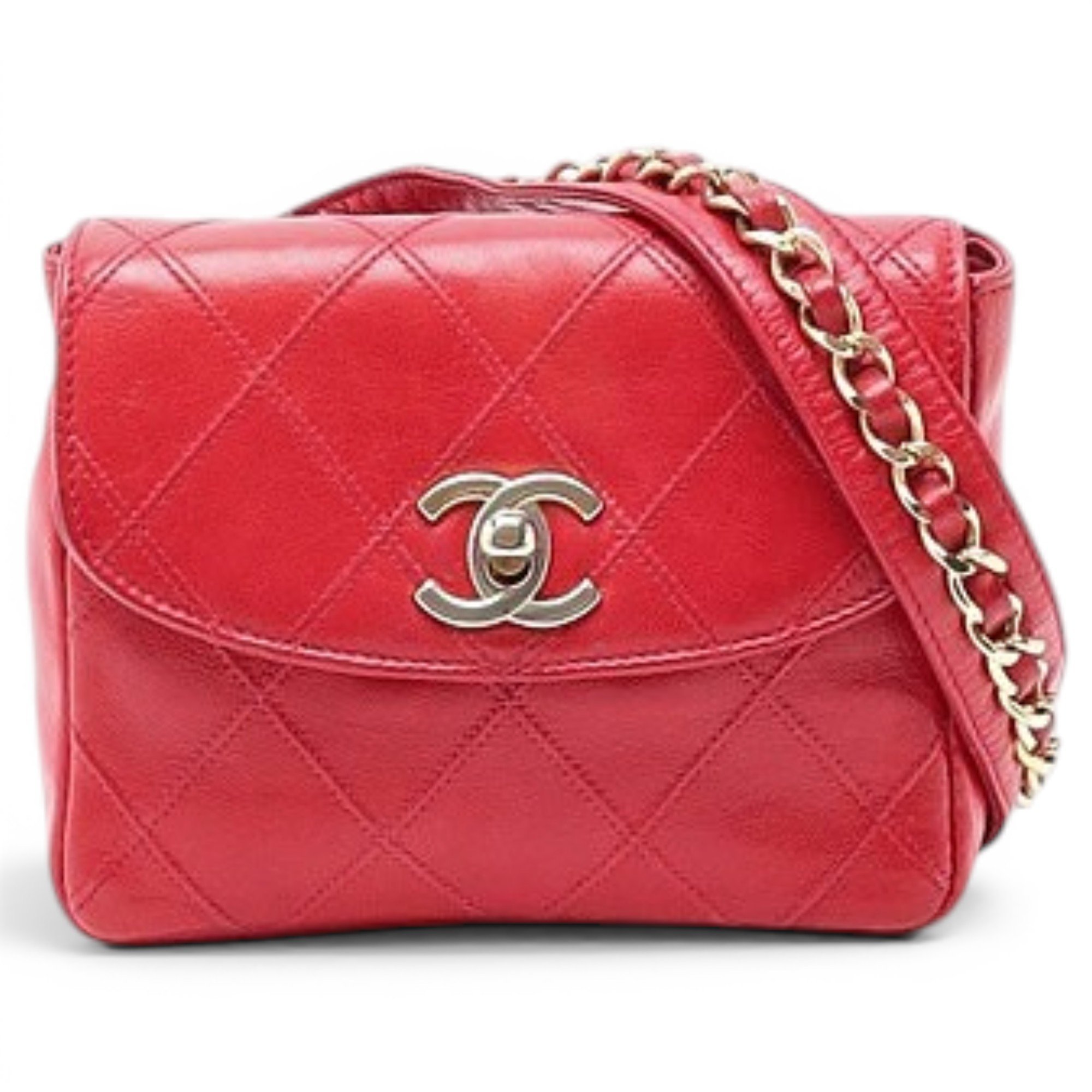 Trendy CC Quilted leather handbag