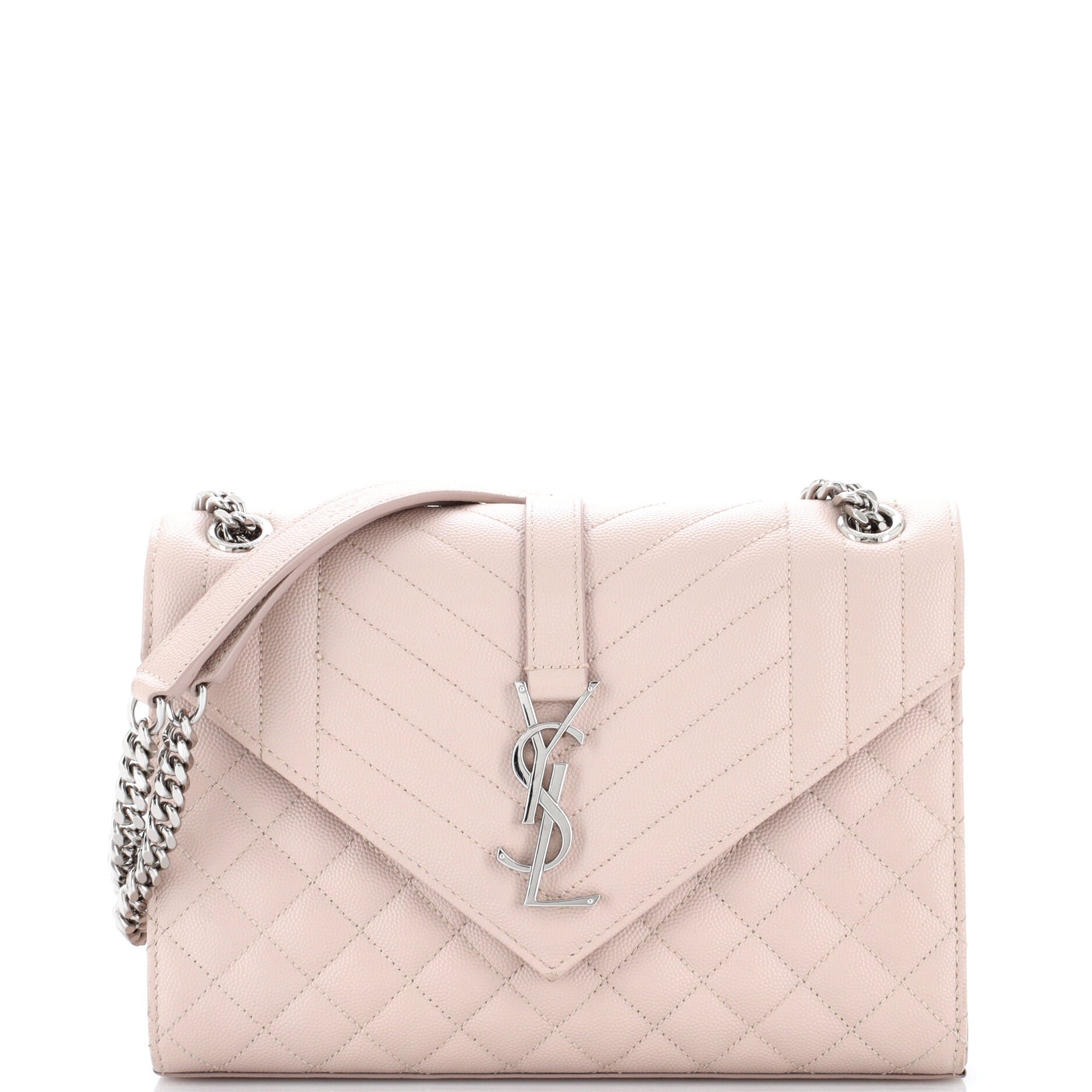 Classic Monogram Envelope Satchel Mixed Matelasse Leather Medium