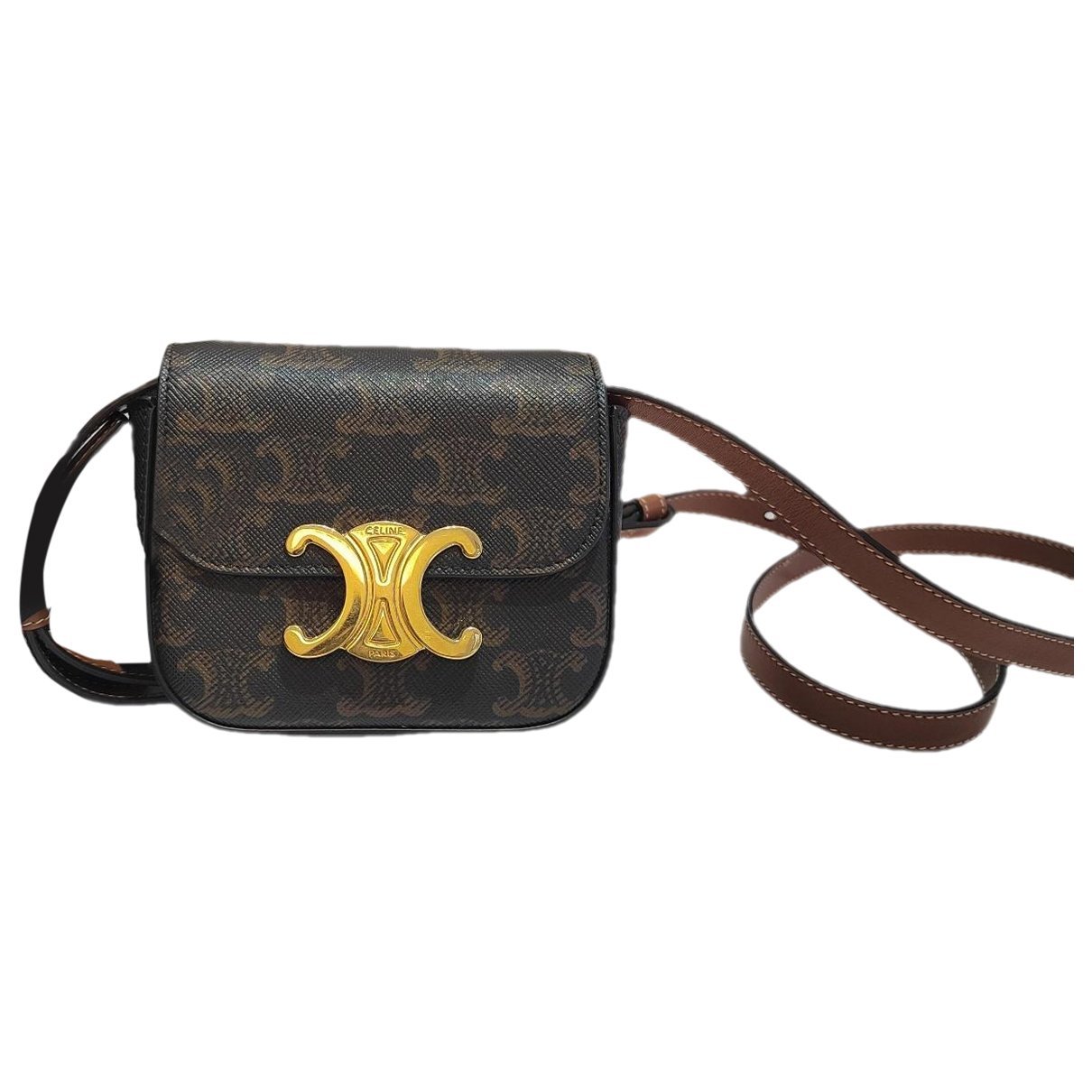 Triomphe leather crossbody bag