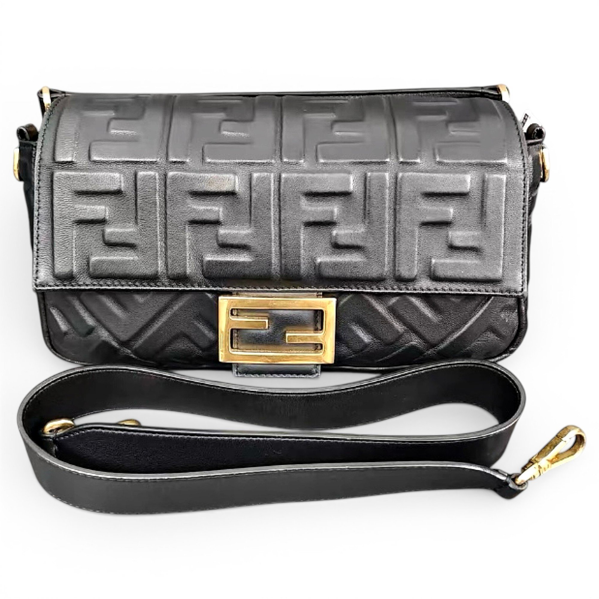 Baguette leather handbag