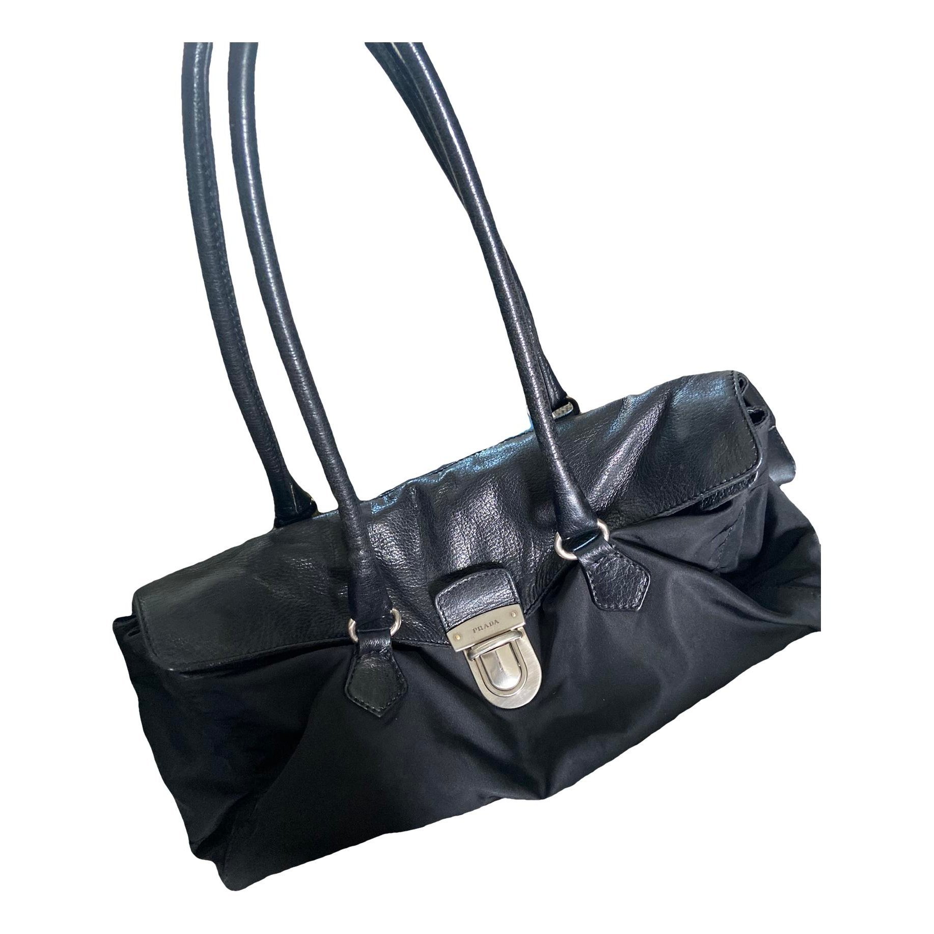 Bowling leather handbag