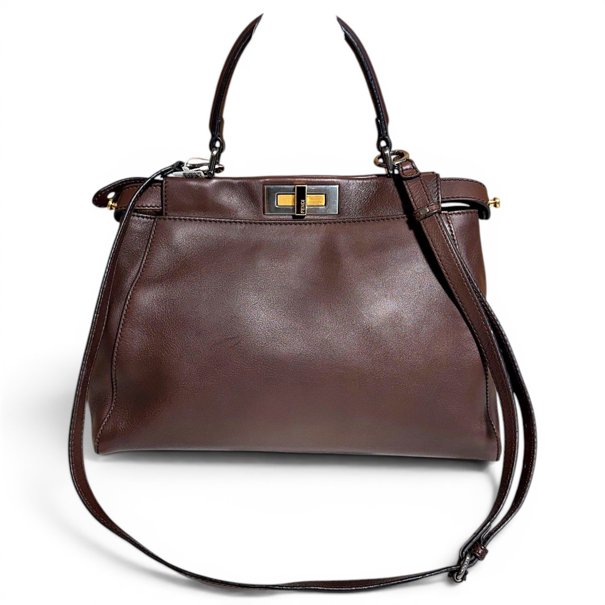 Peekaboo leather handbag
