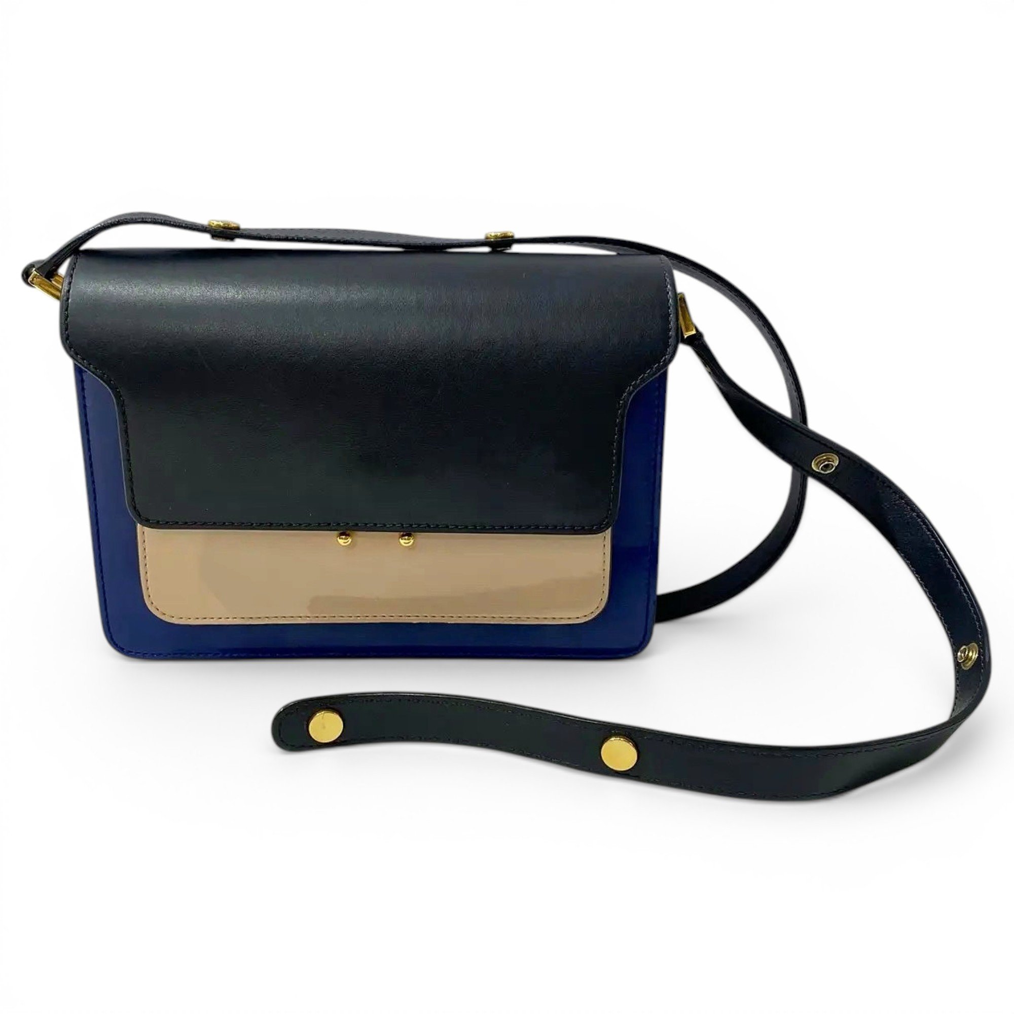 Trunk leather handbag