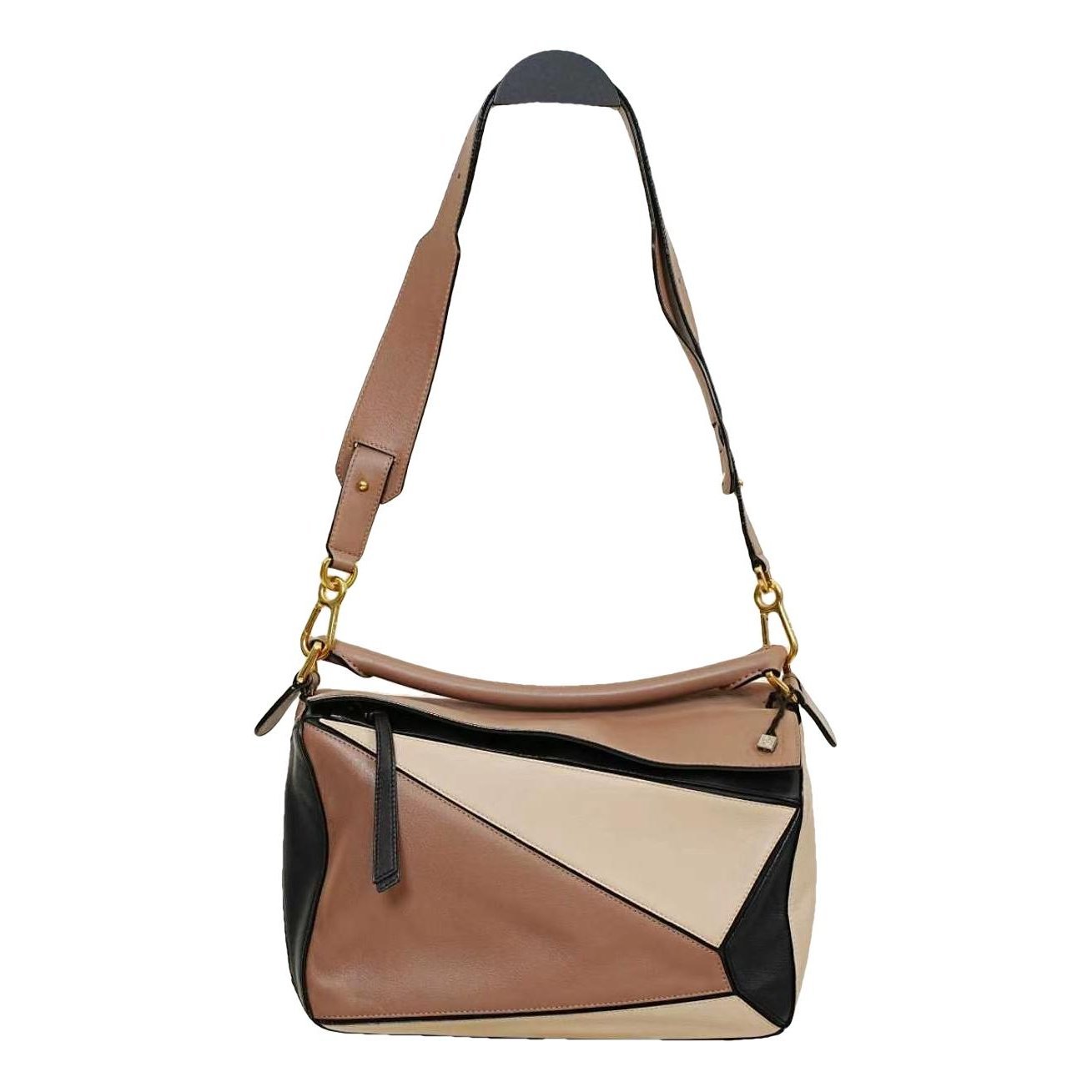 Puzzle leather handbag