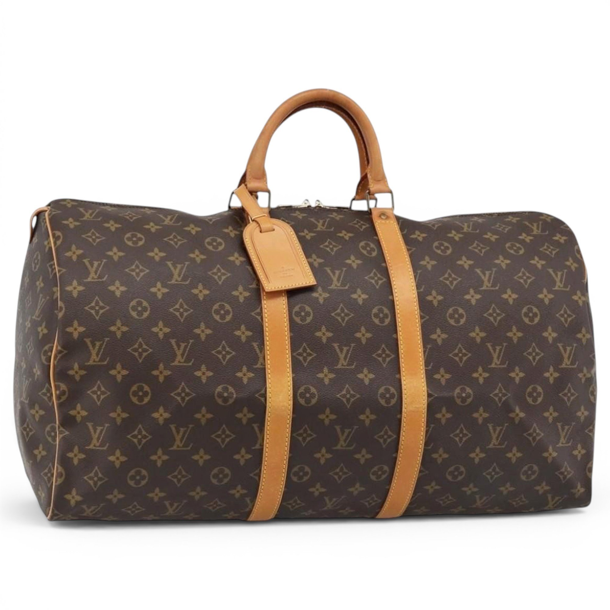 Keepall leather travel bag
