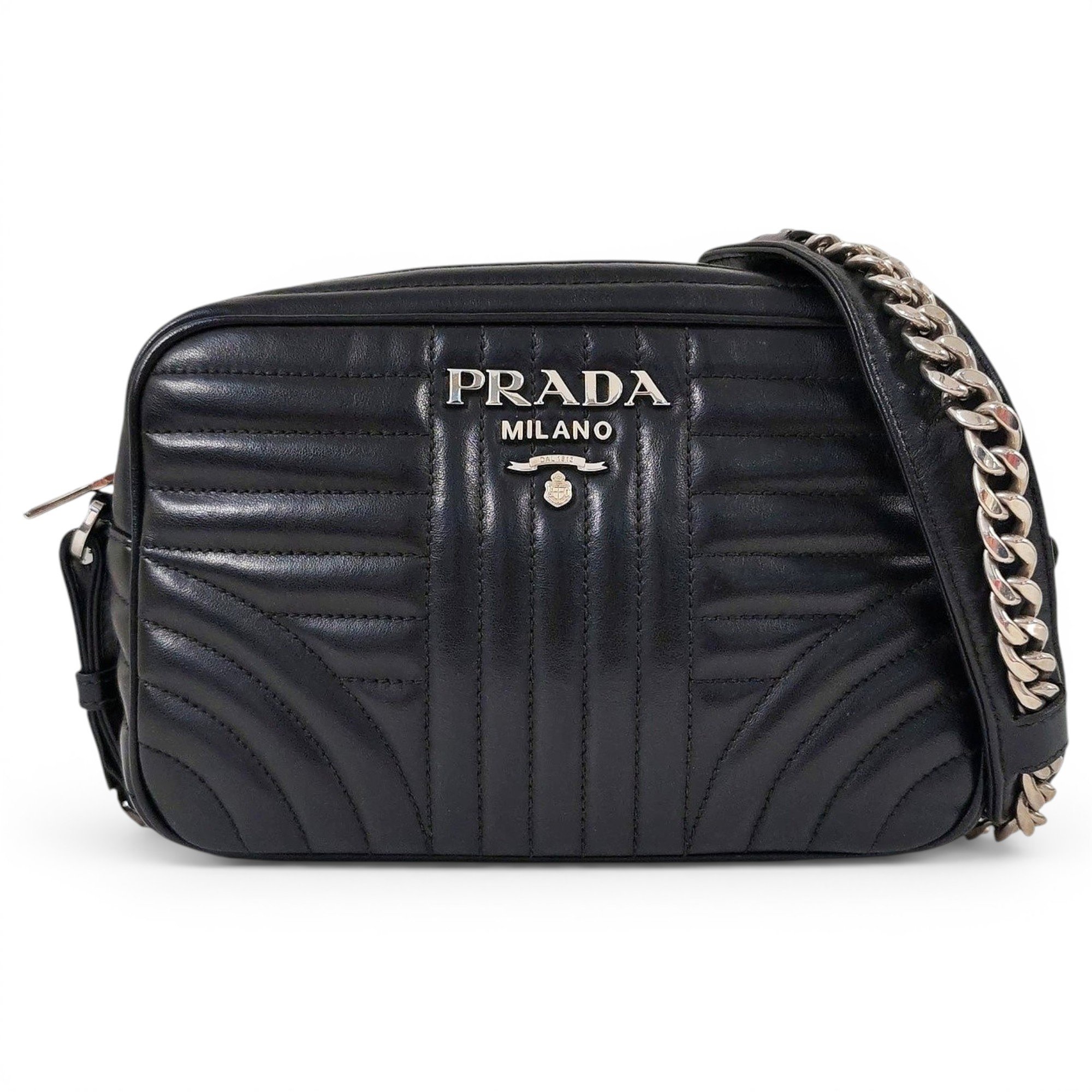 Diagramme leather handbag