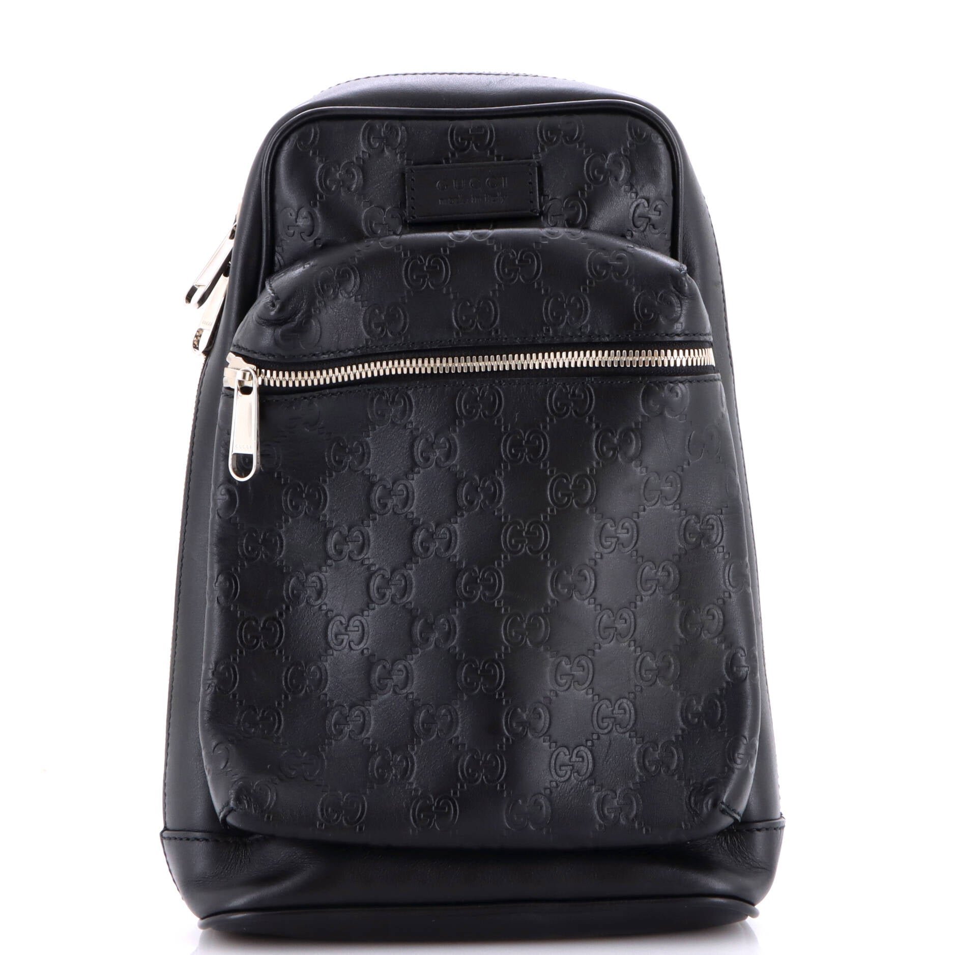 Signature Slim Crossbody Bag Guccissima Leather Small