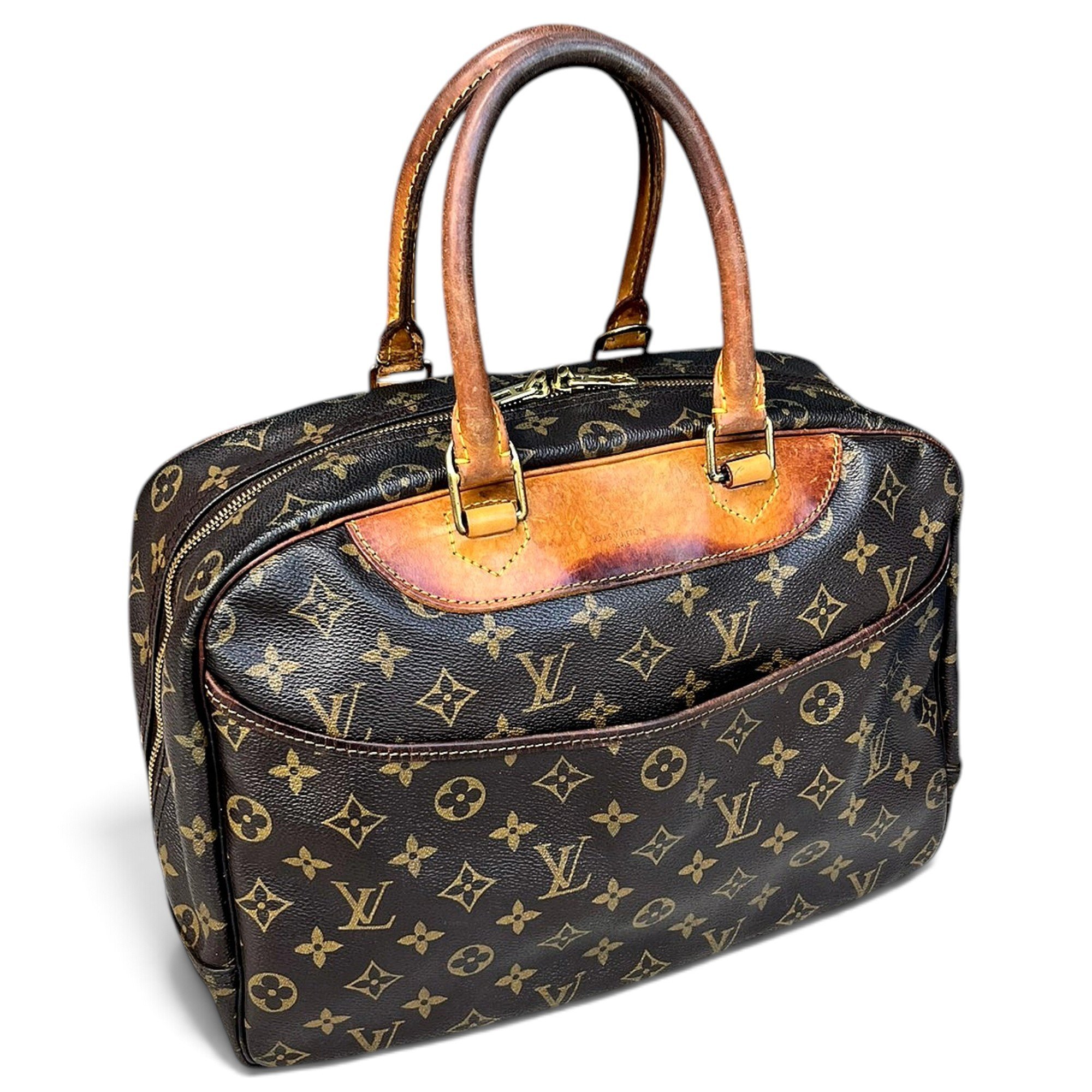 Deauville leather bowling bag
