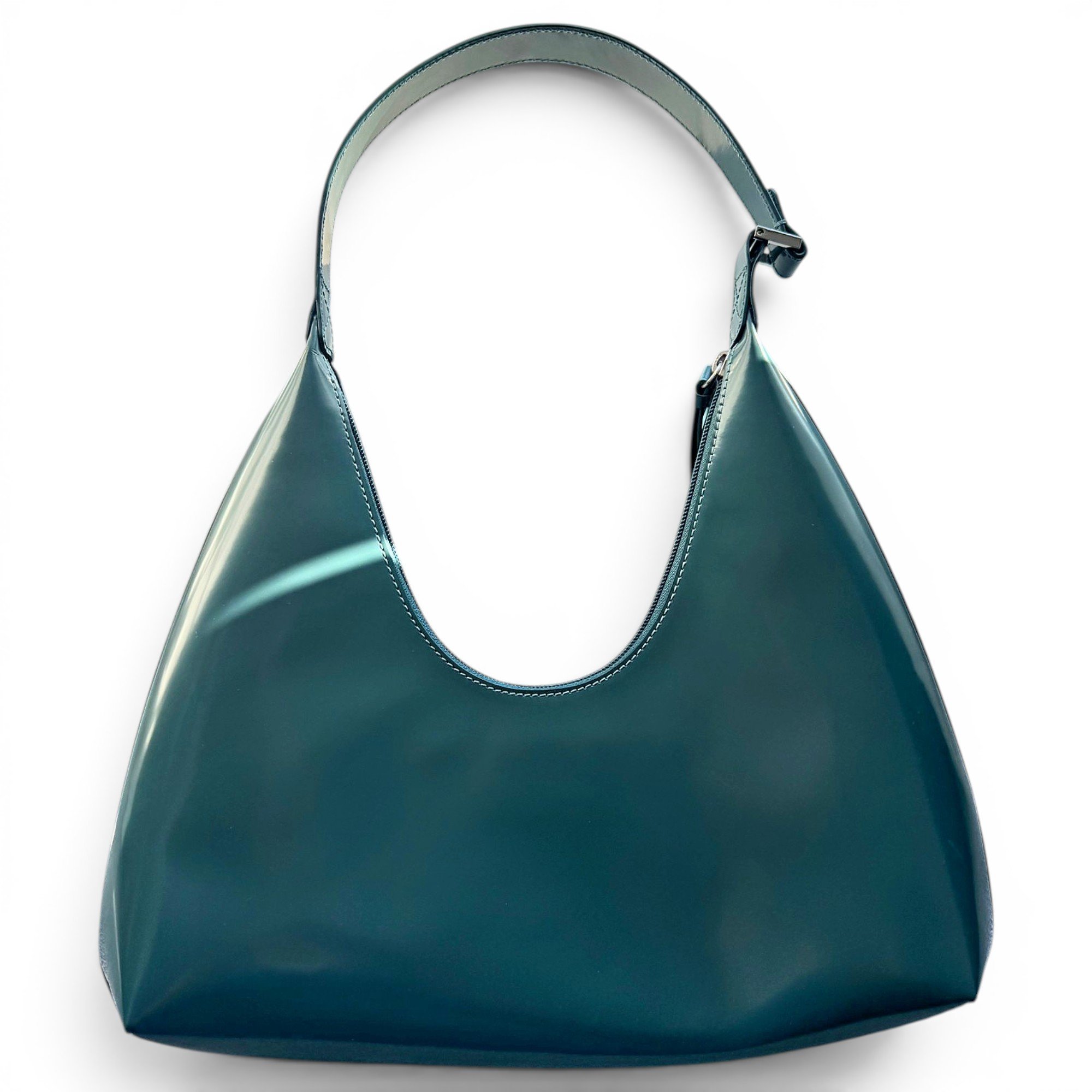 By Far Amber patent leather handbag