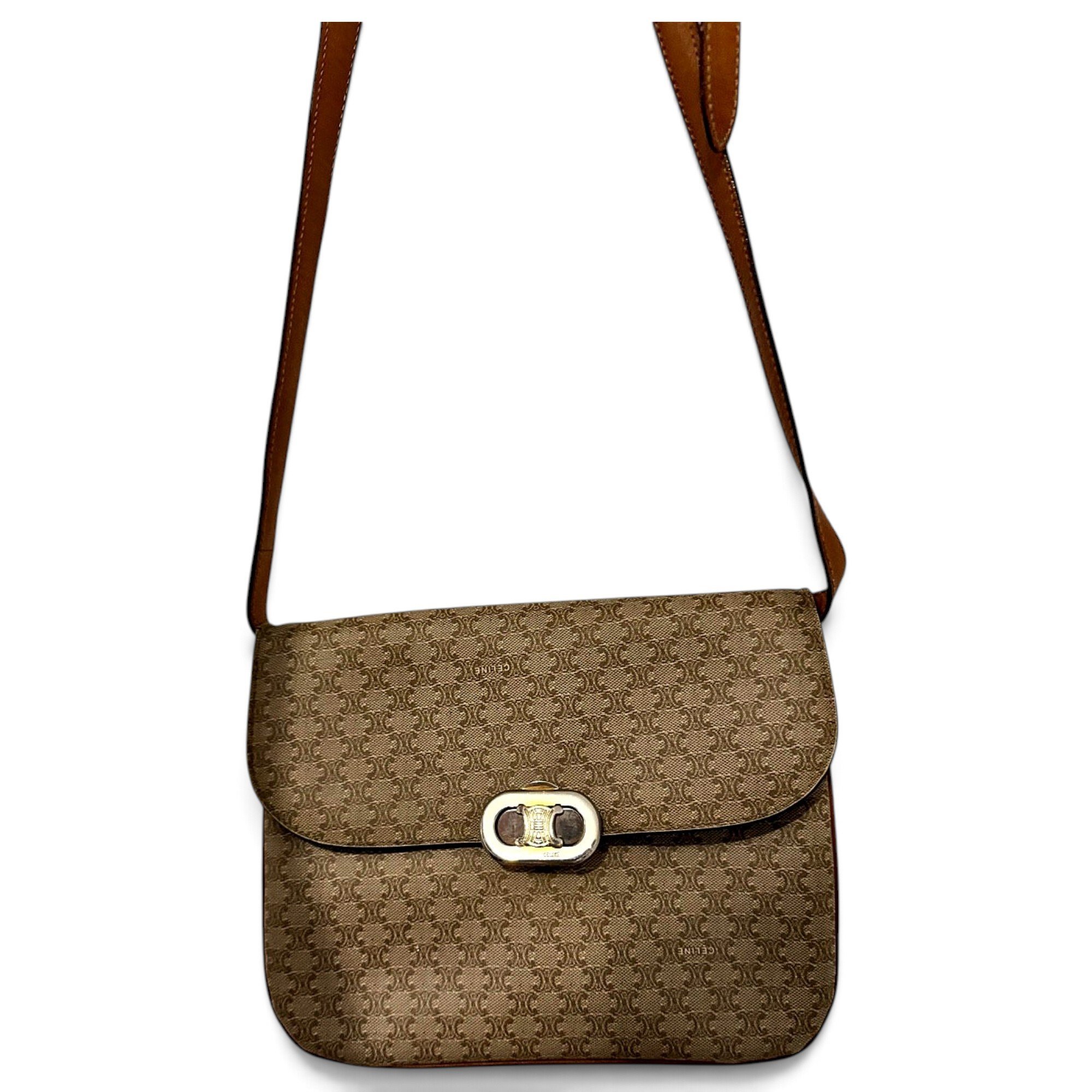 Triomphe leather crossbody bag