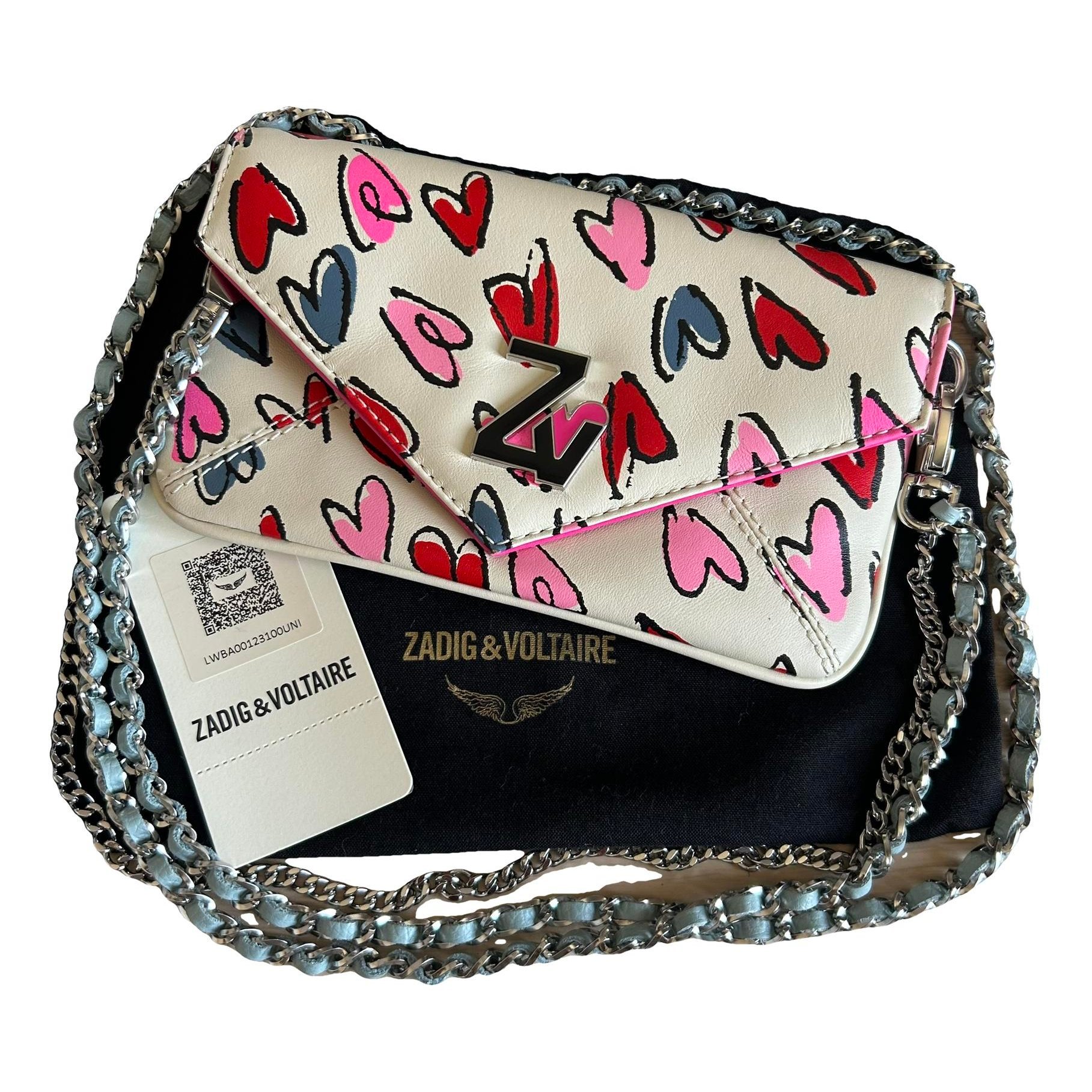 Rock leather clutch bag
