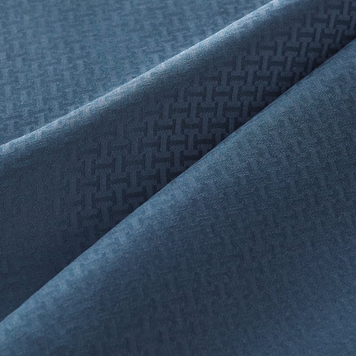 Bleu Turquin Faconnee Upside Down Pocket Square 45