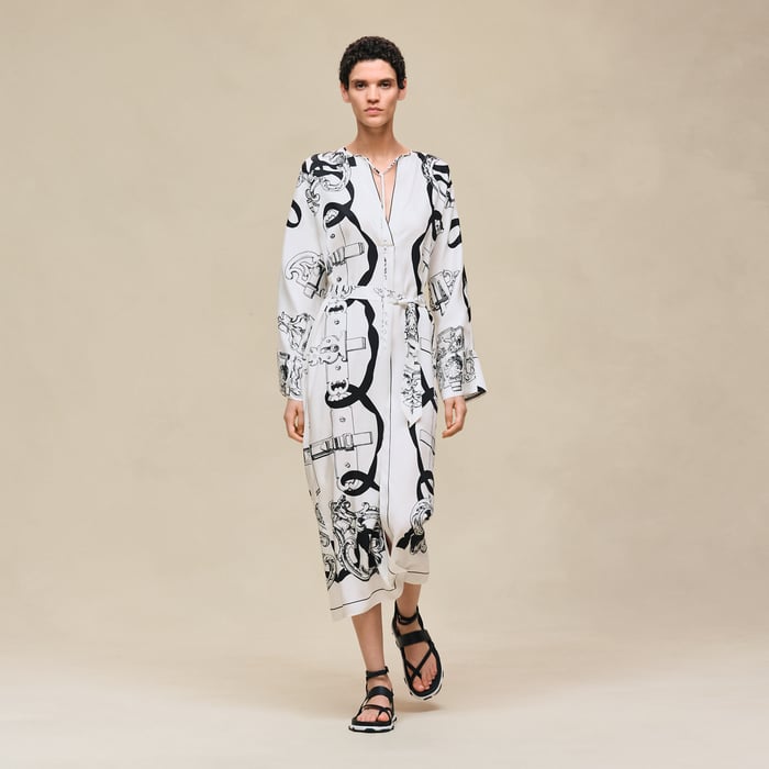 Blanc Nacre "Ferronnerie Remix" Caftan