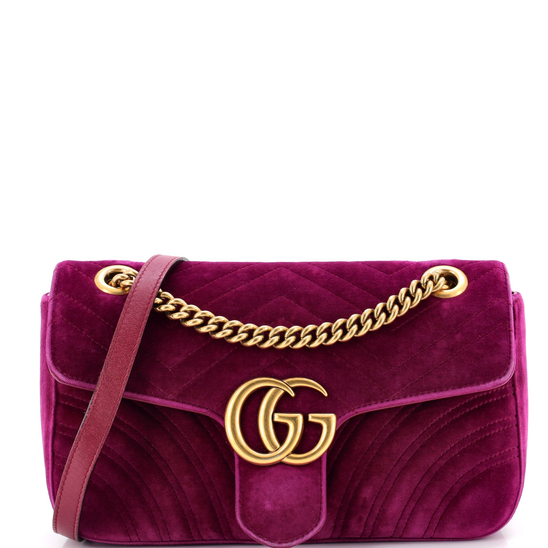 GG Marmont Flap Bag Matelasse Velvet Small