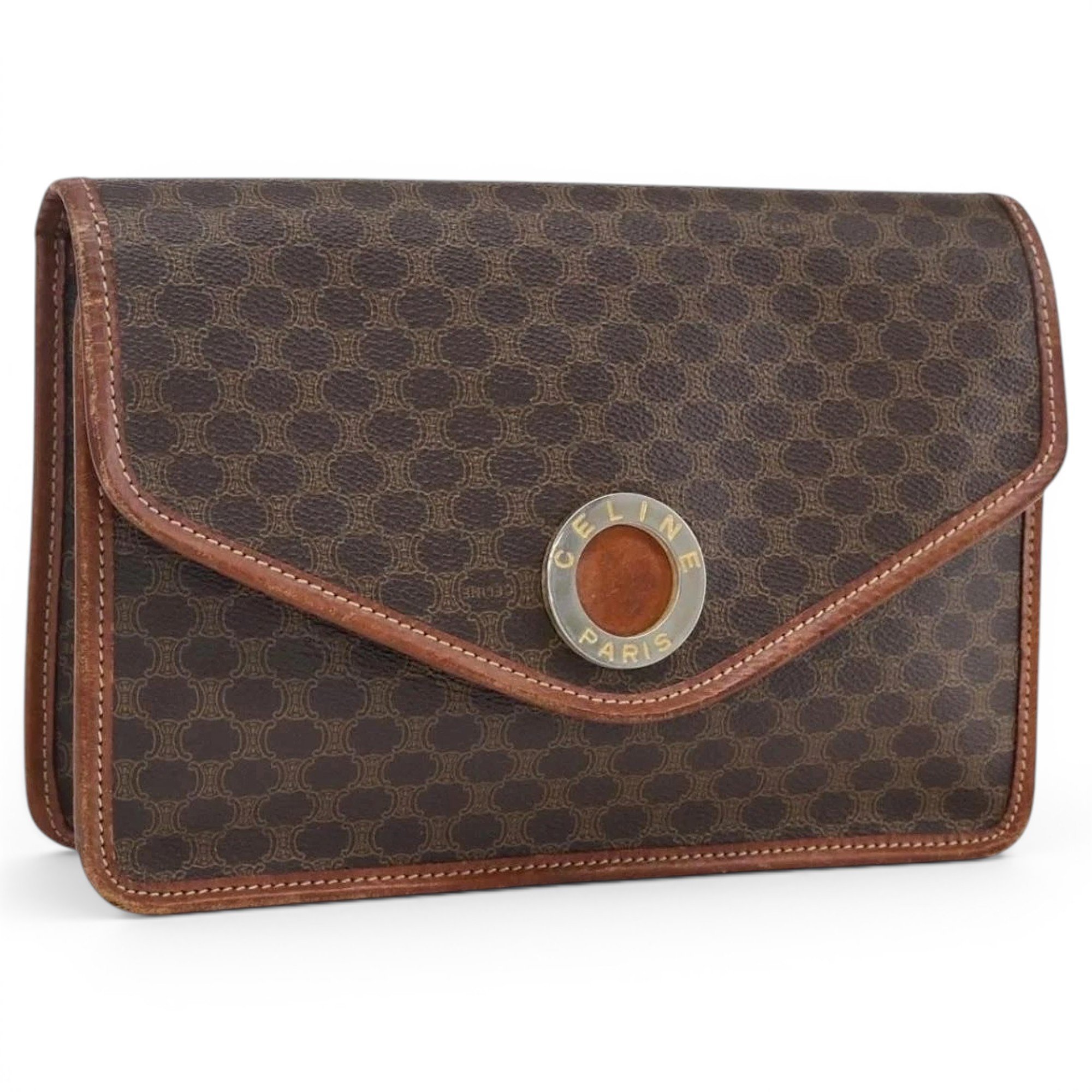Leather clutch bag