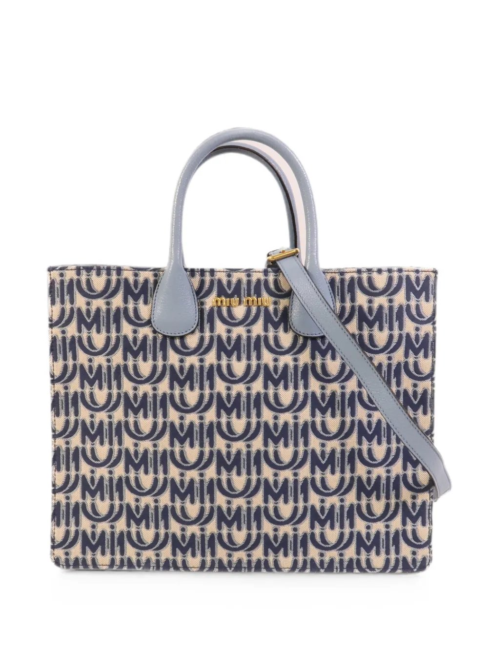 Miu Miu logo-jacquard shoulder bag