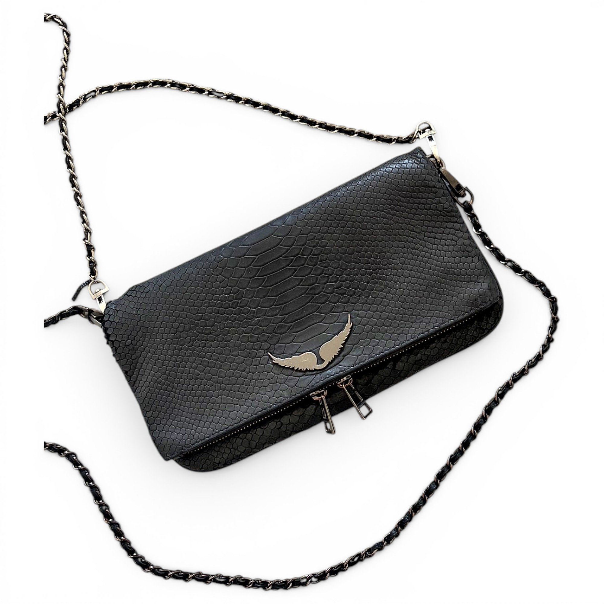 Rock leather crossbody bag