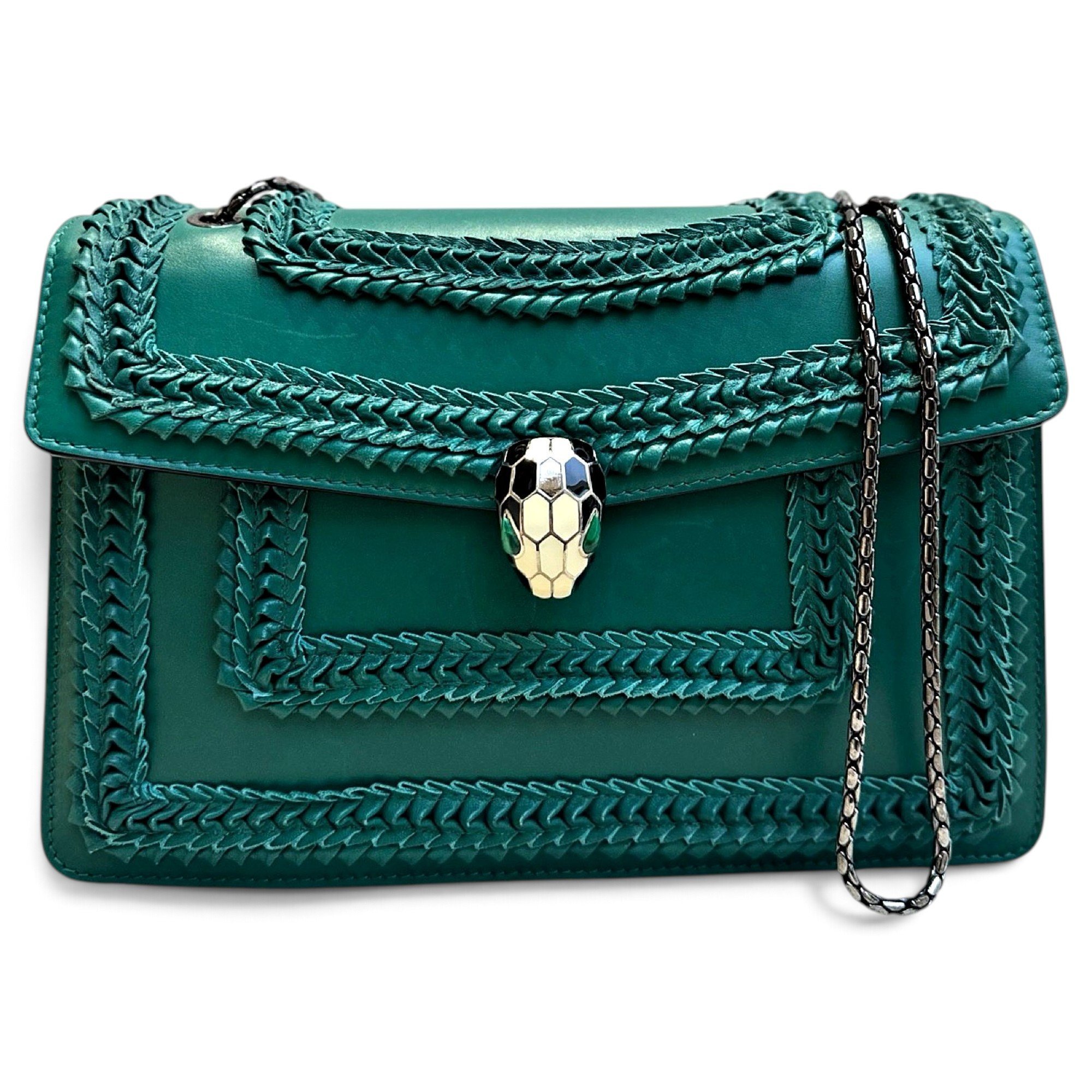 Serpenti leather handbag