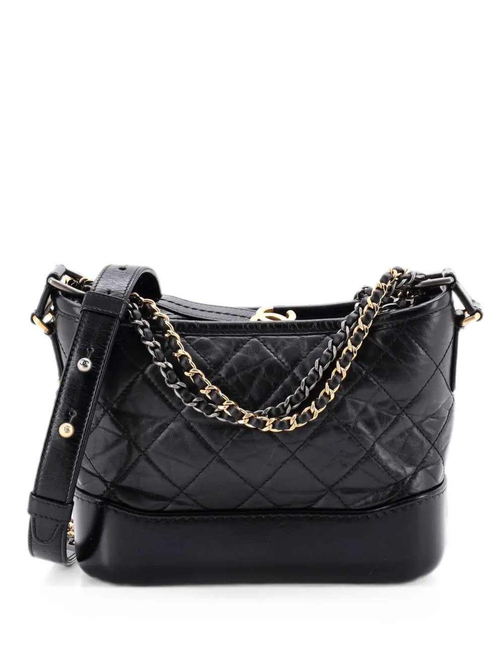 Gabrielle Quilted Aged Calfskin Small hobo bag