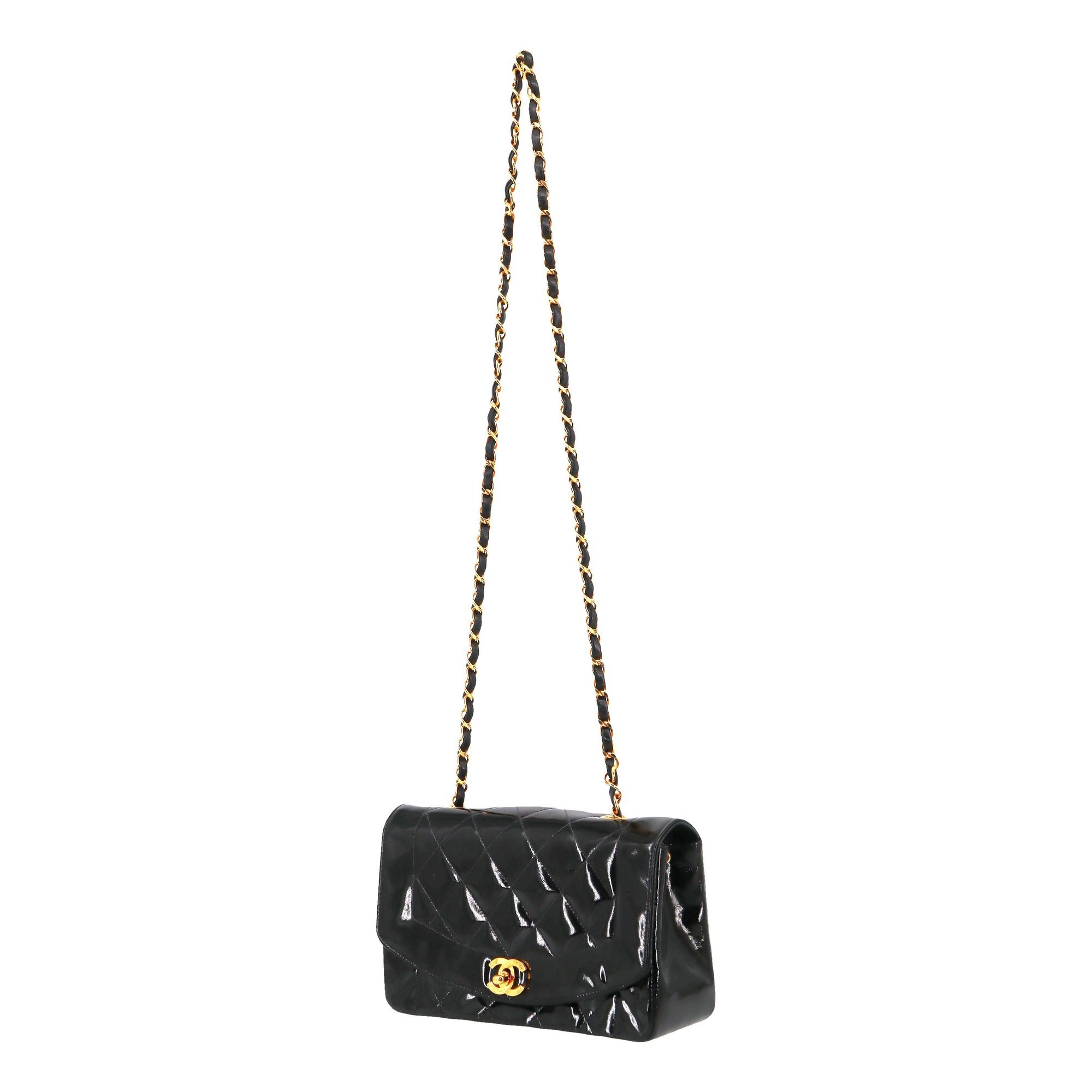 Diana patent leather crossbody bag