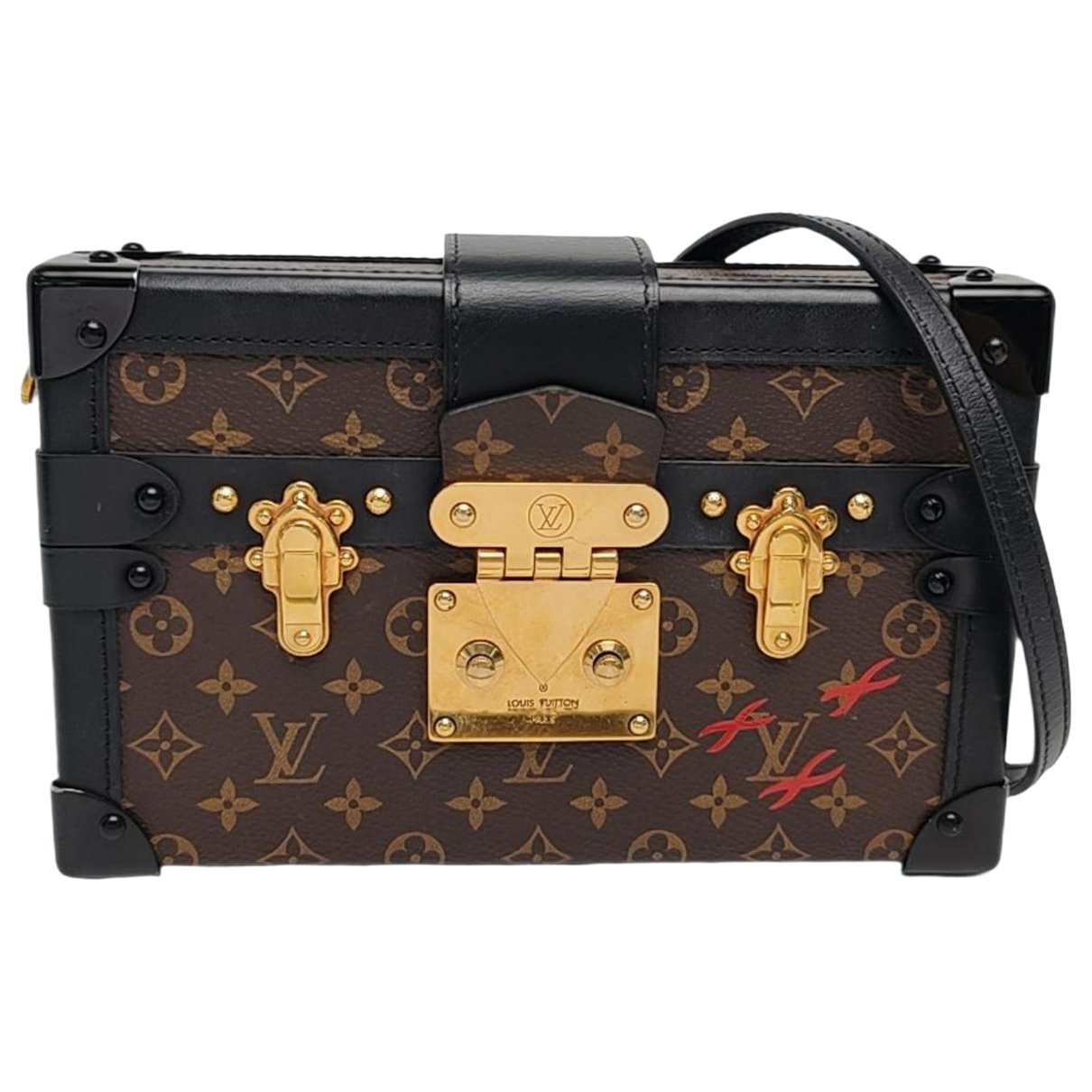 Petite Malle leather crossbody bag