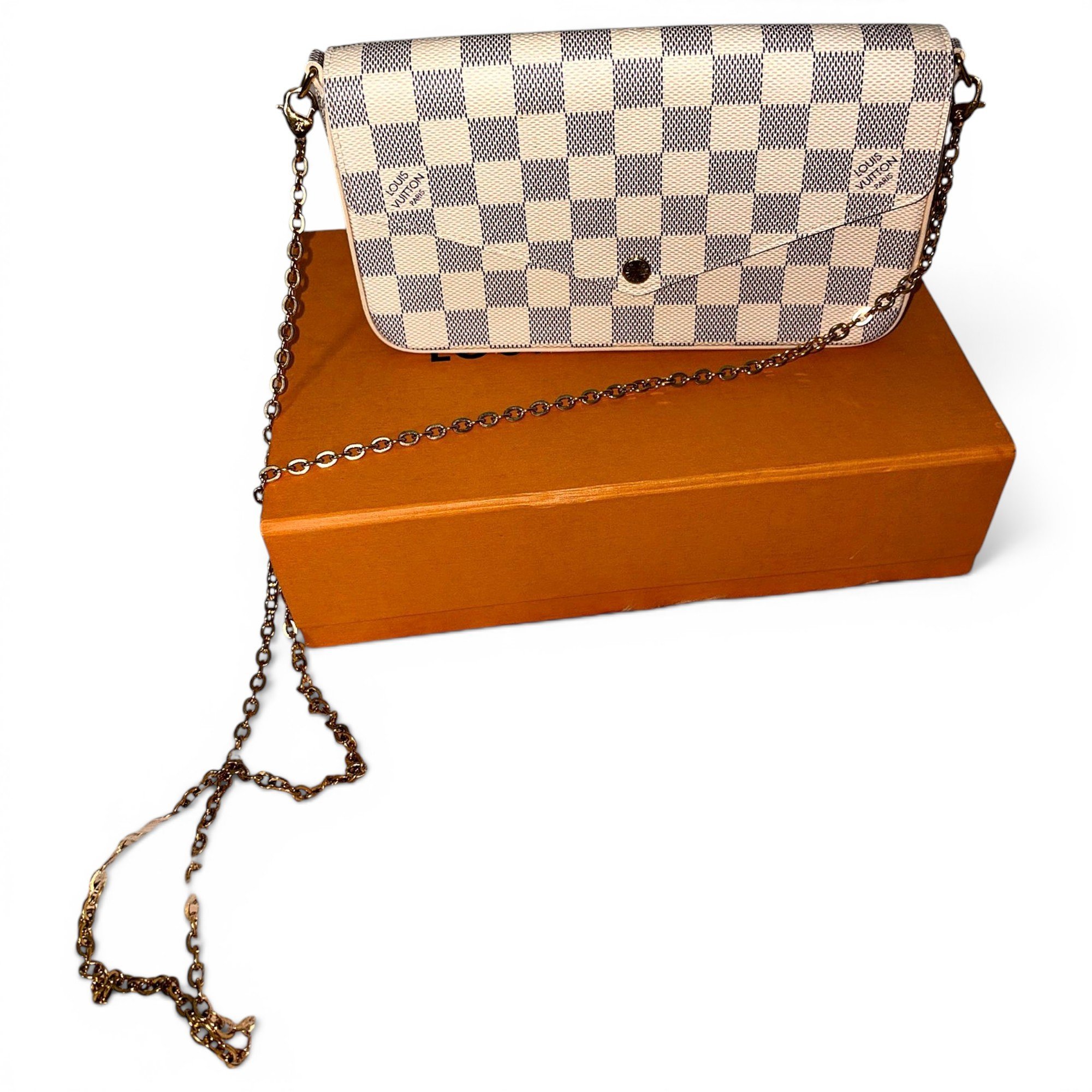 Leather clutch bag