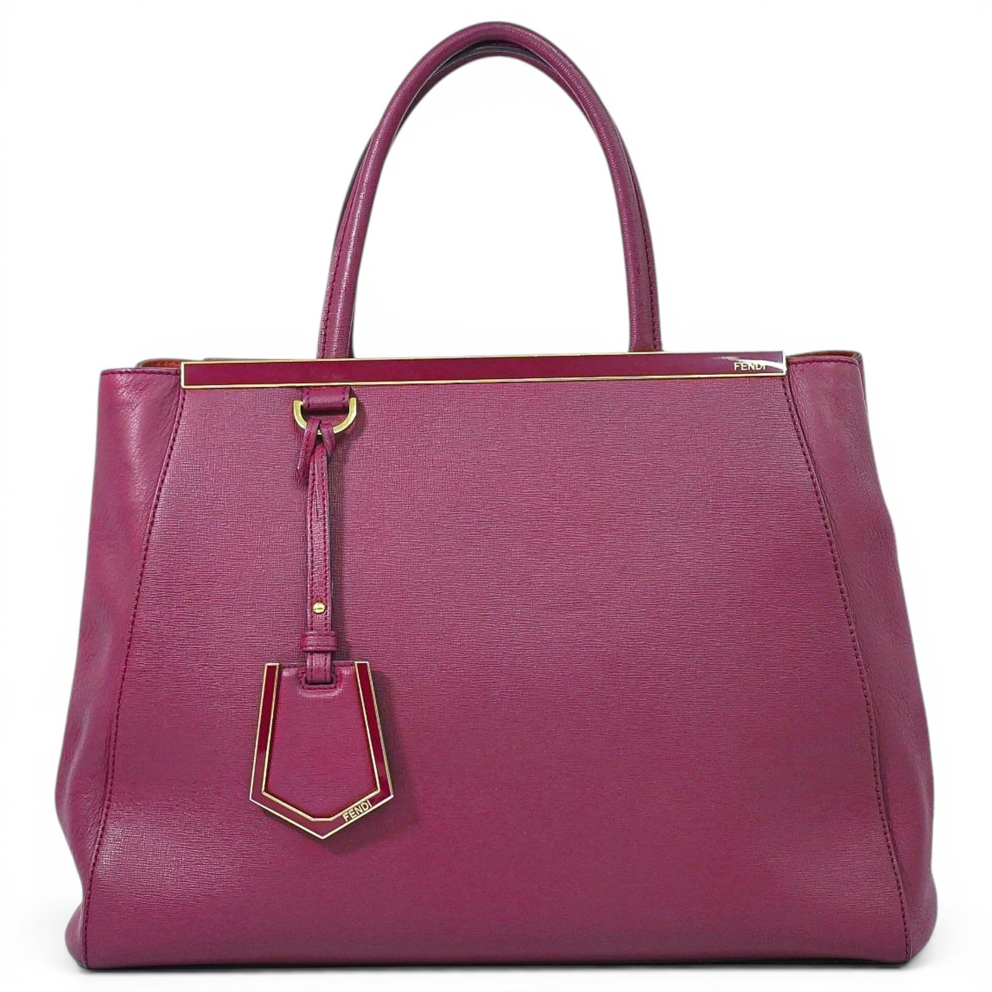 Pocket leather handbag