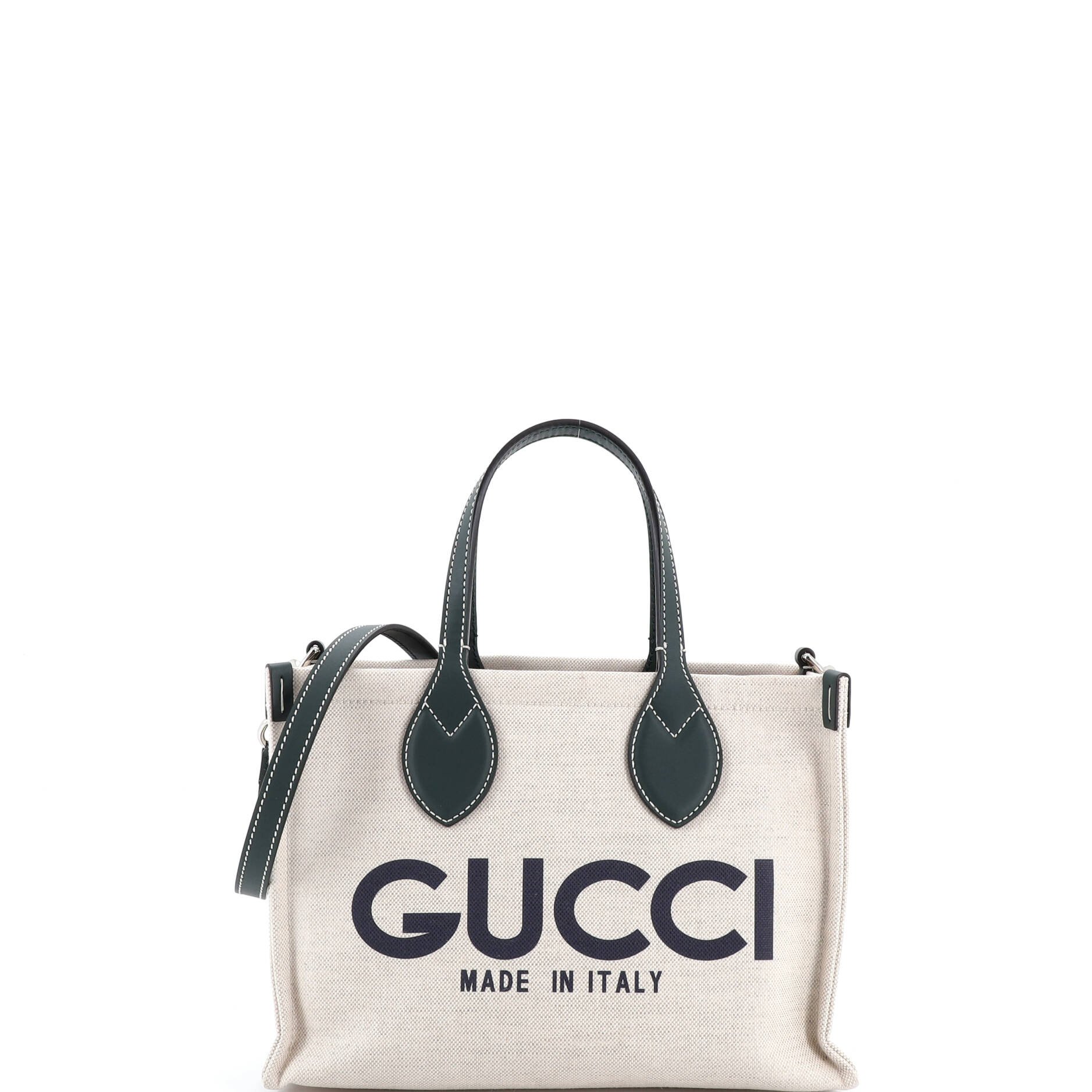 Gucci Logo Shopper Tote Printed Canvas Small