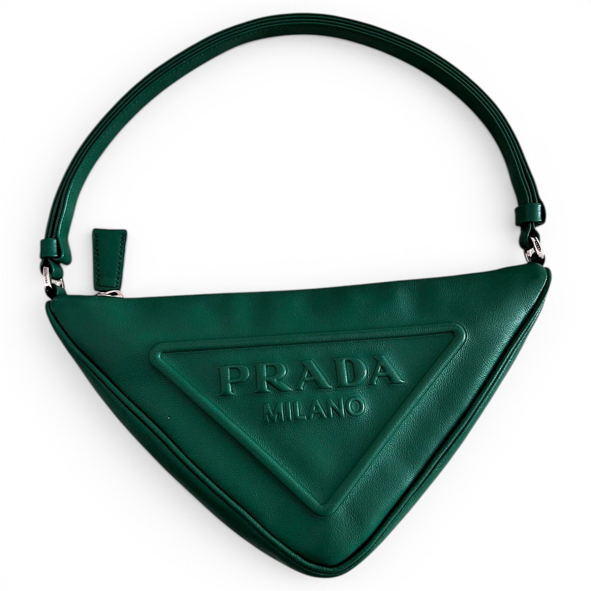 Triangle leather bag
