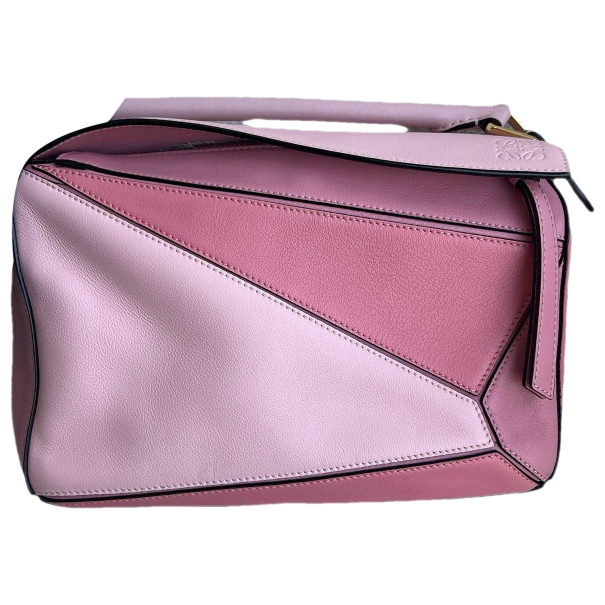 Puzzle leather crossbody bag