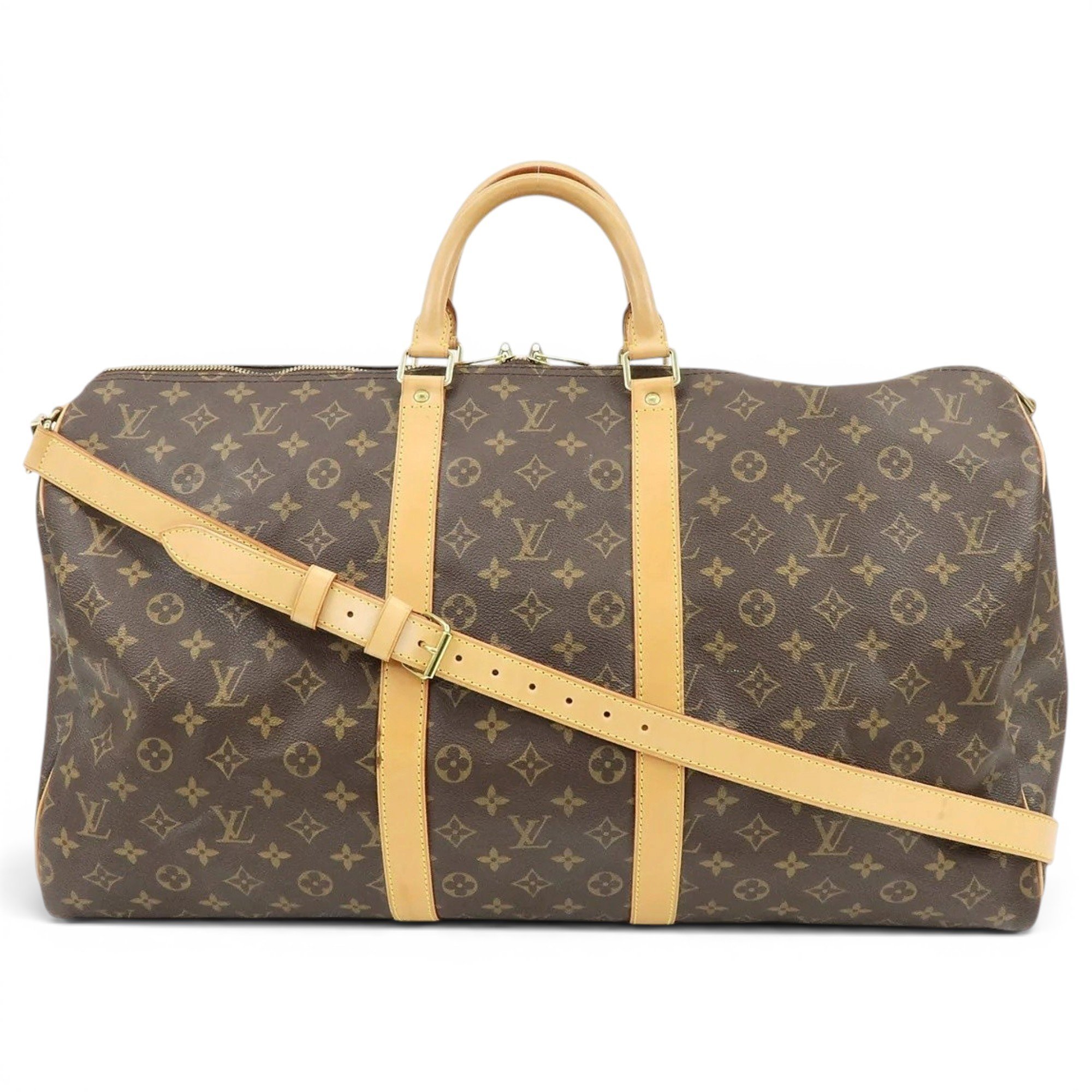Keepall leather travel bag