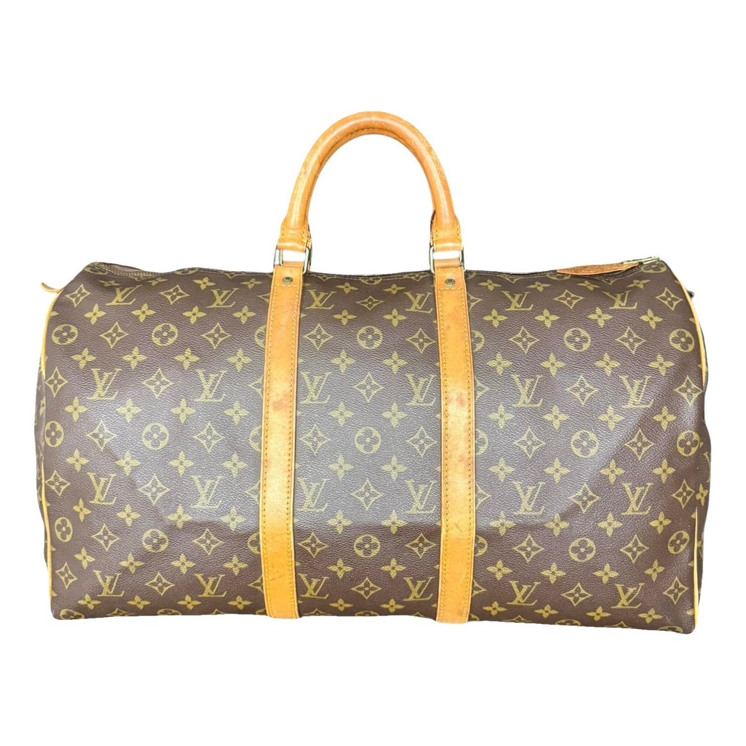 Keepall leather travel bag