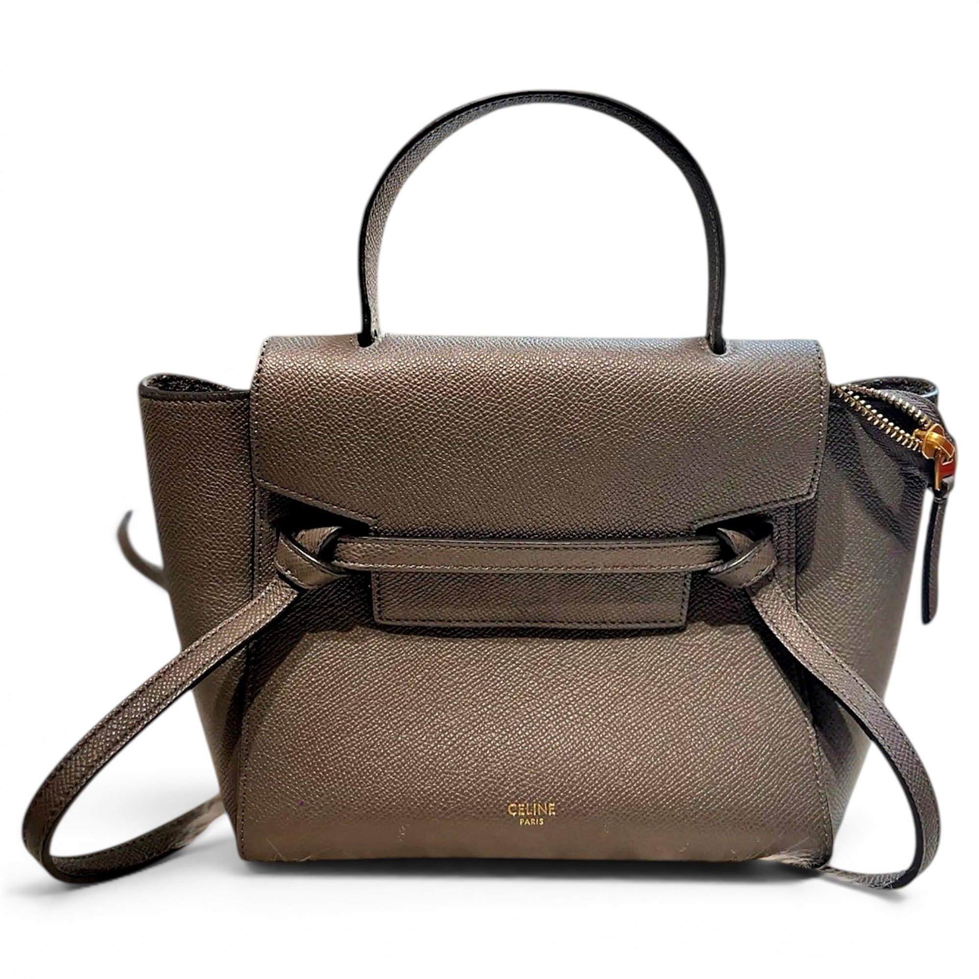 Belt leather handbag
