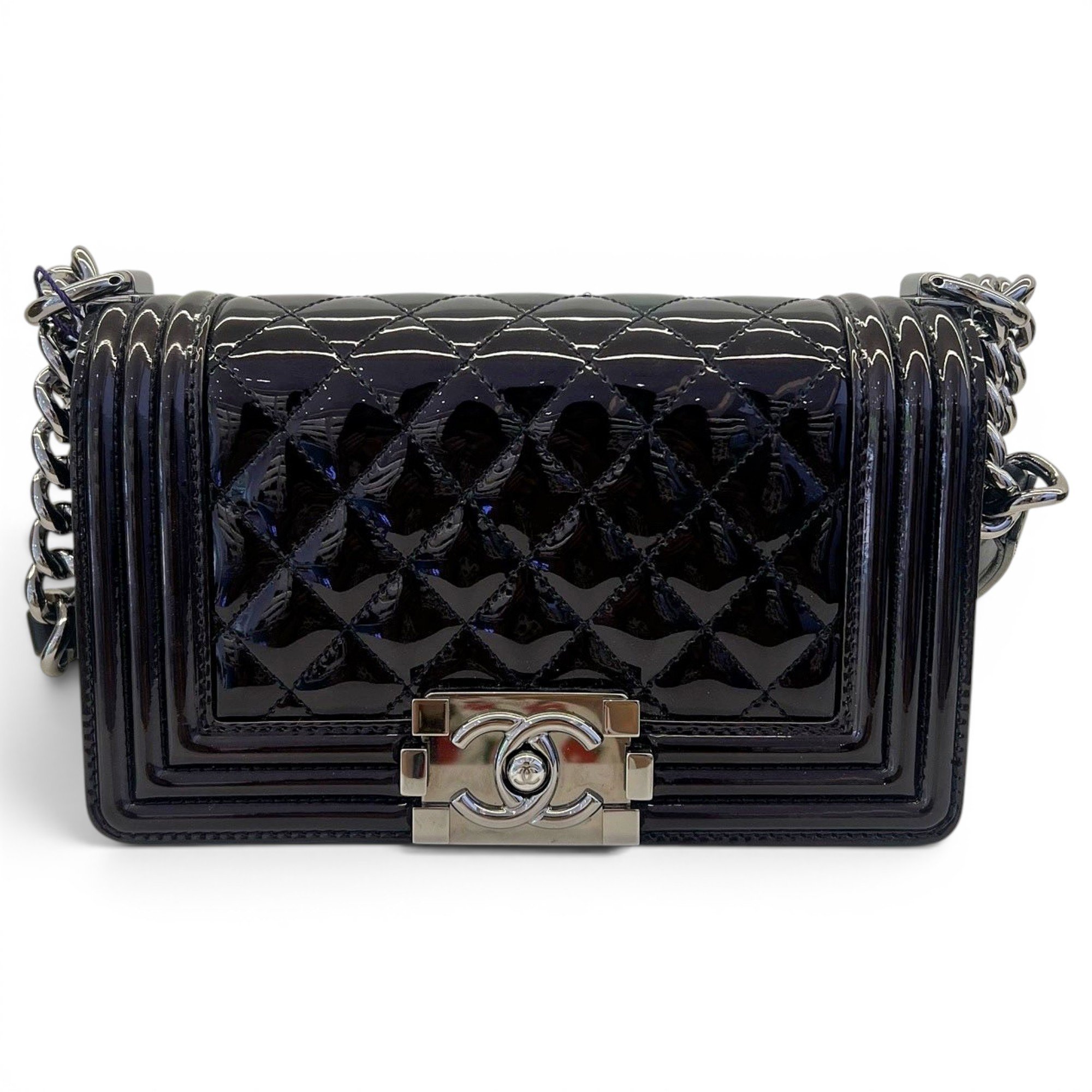 Boy patent leather crossbody bag