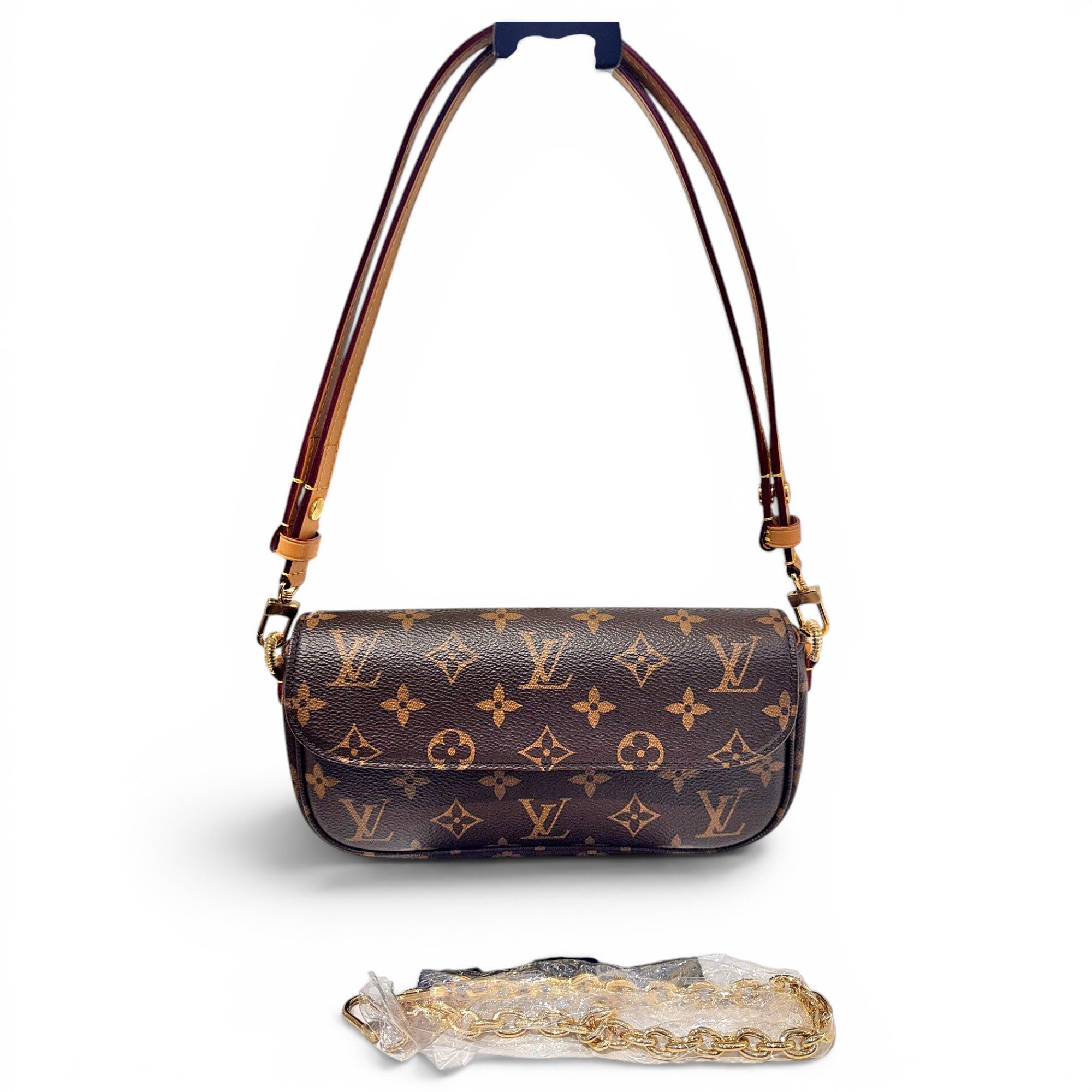 Twist Belt Wallet On Chain leather handbag
