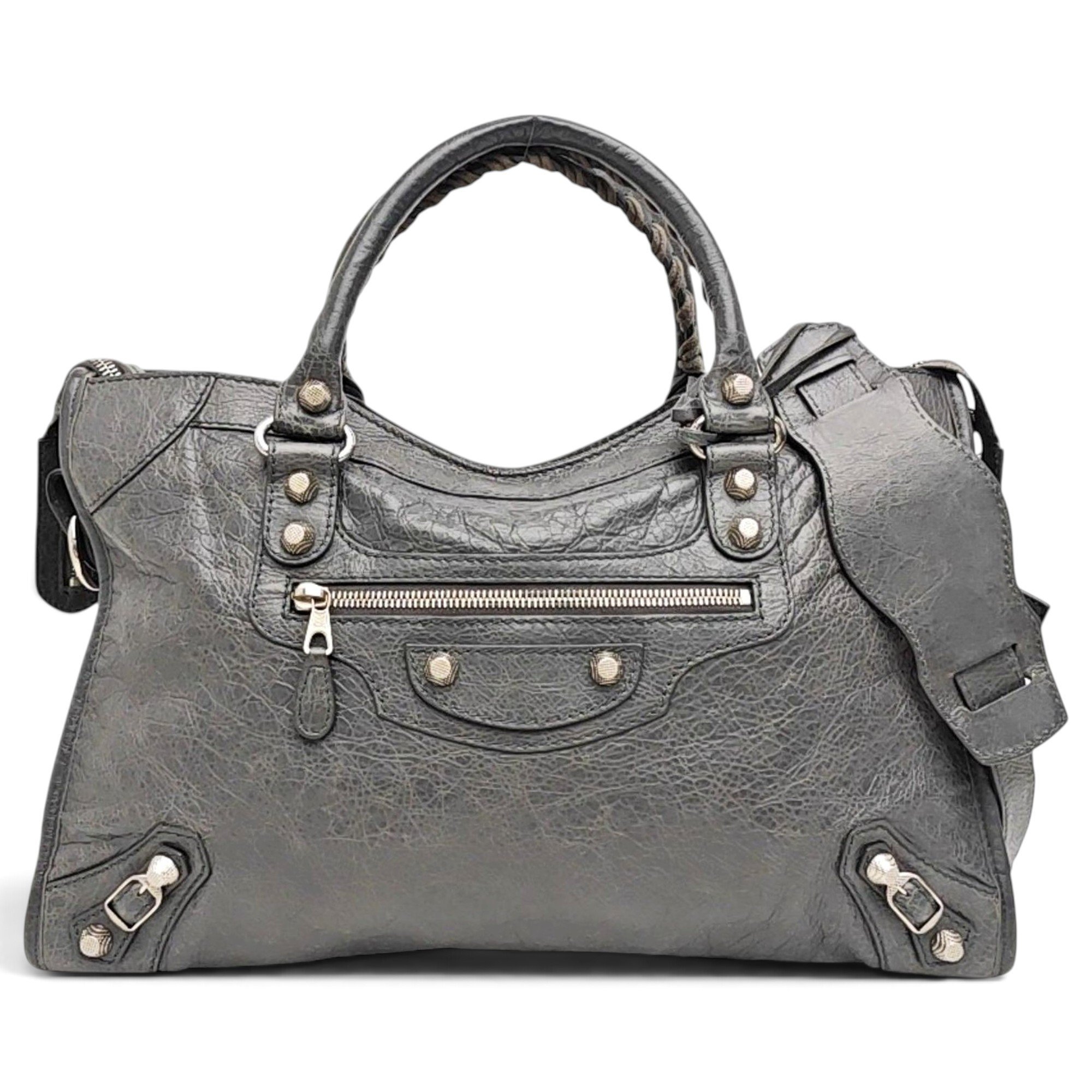 City leather handbag