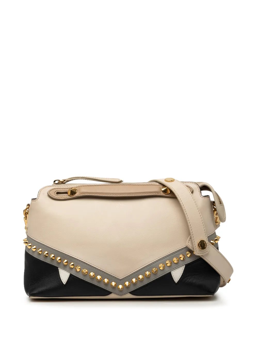 Fendi 2010-2026 Medium Studded Leather Monster Eyes By The Way satchel