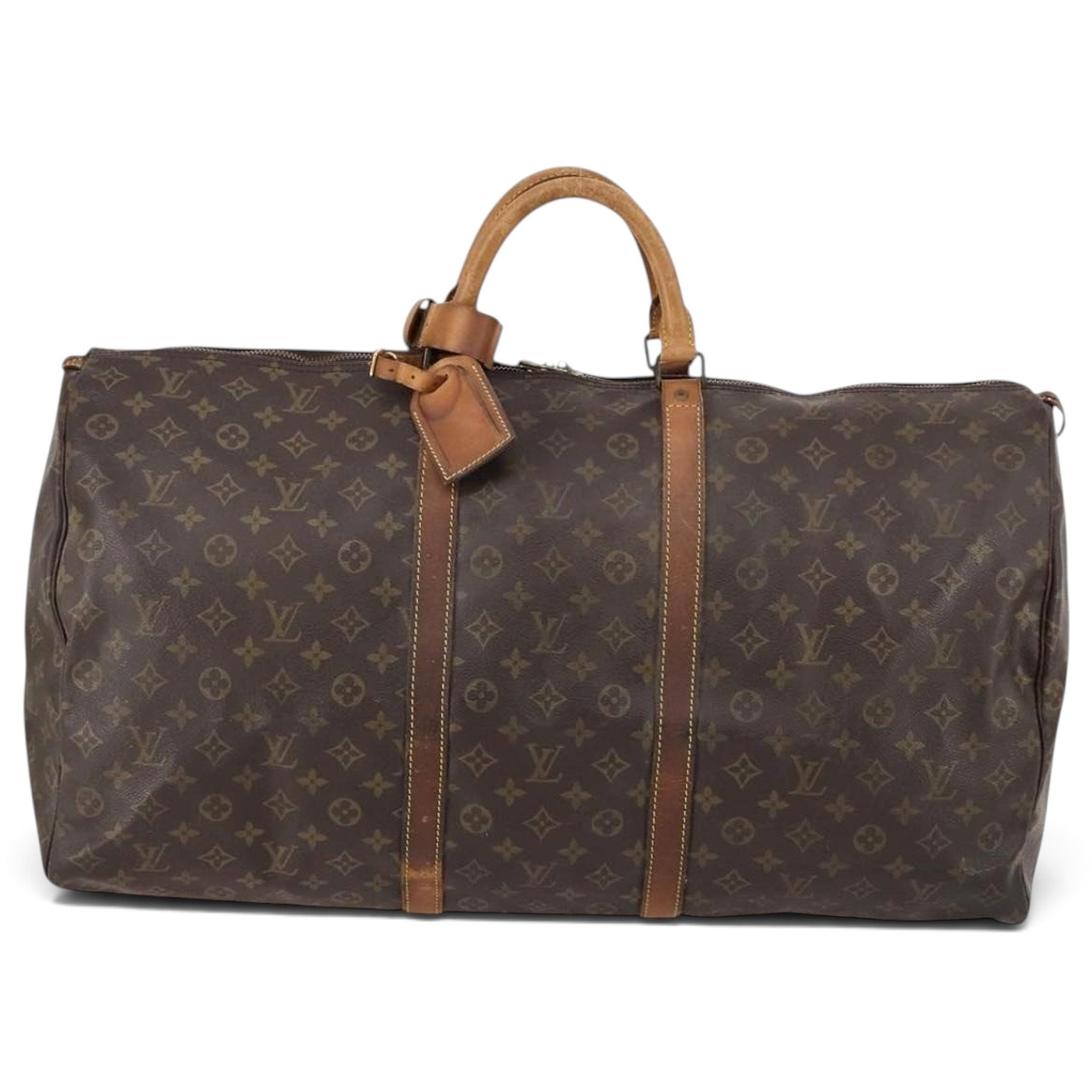 Keepall leather travel bag